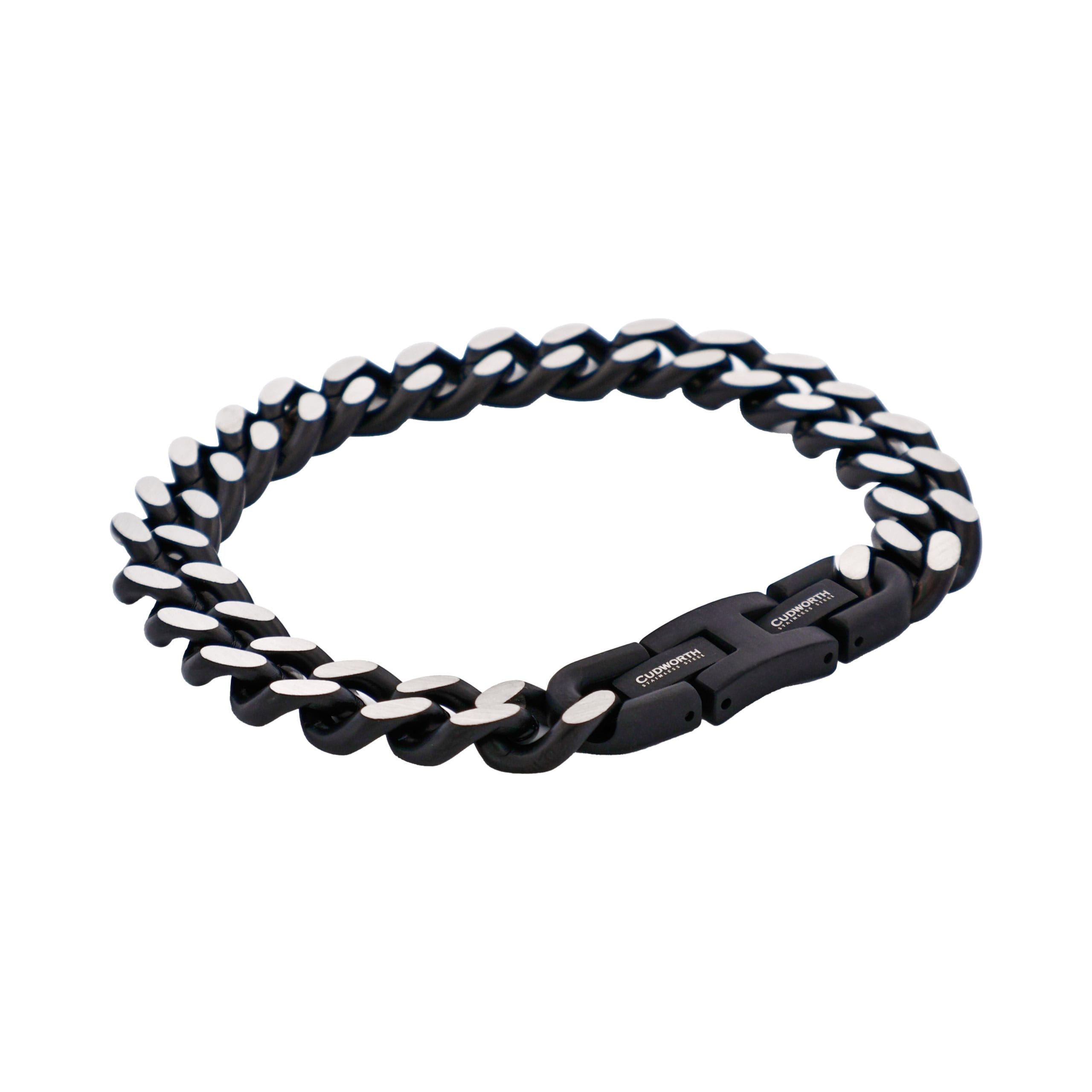Stainless Steel & Antique Grey Chain Bracelet