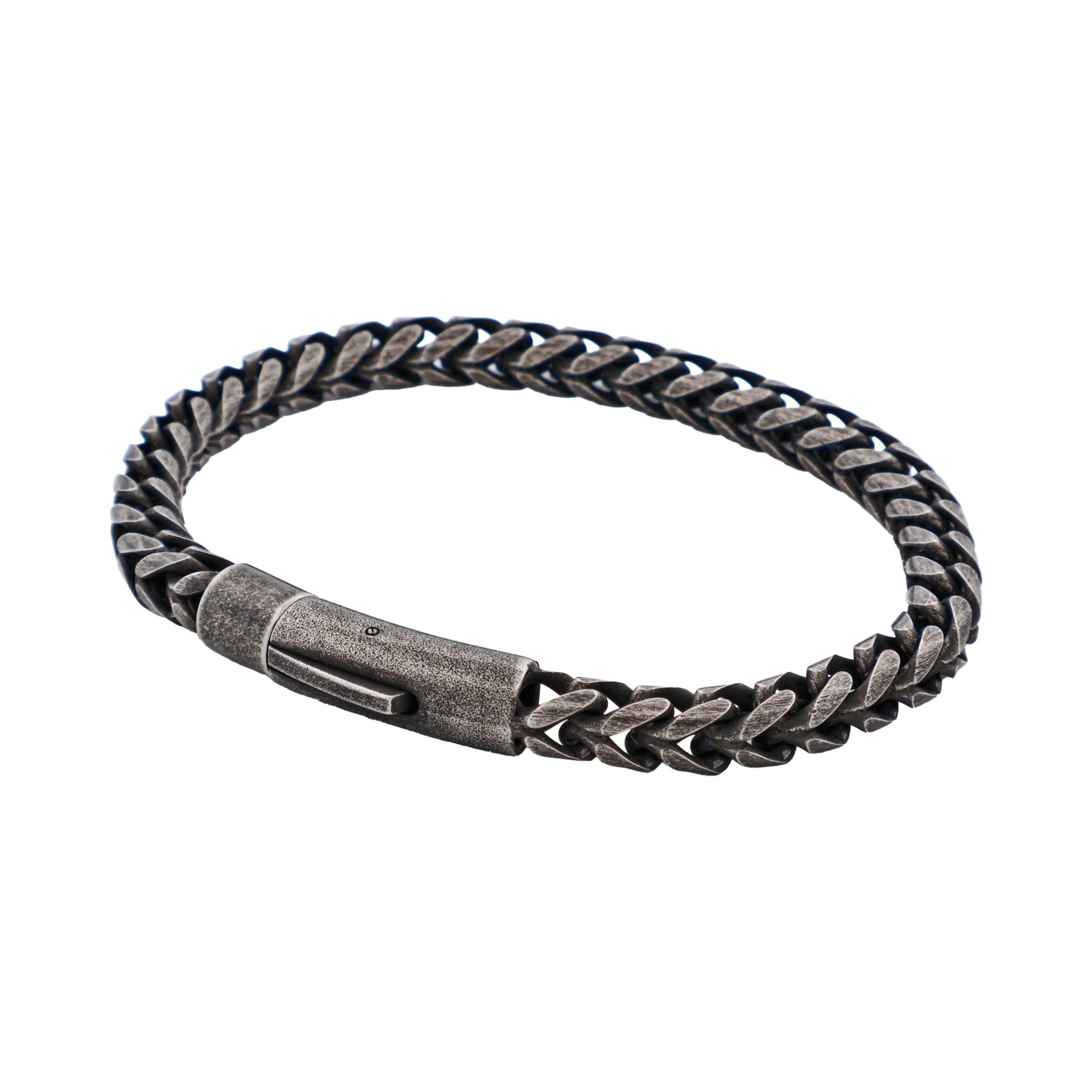 Ion Antique Plated Link Stainless Steel Chain Bracelet