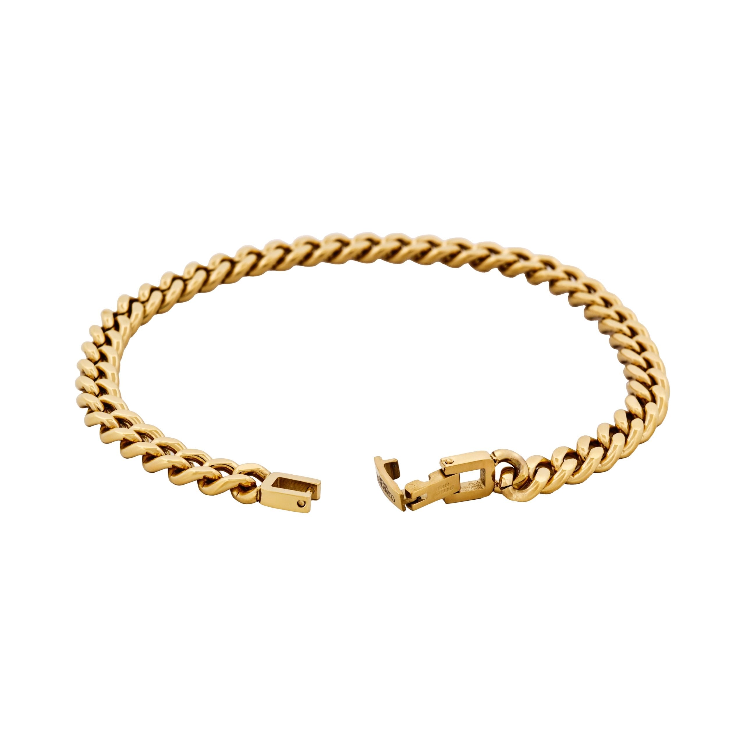 Classic Cuban Link Bracelet Ion Plated Gold (215 x 6mm)