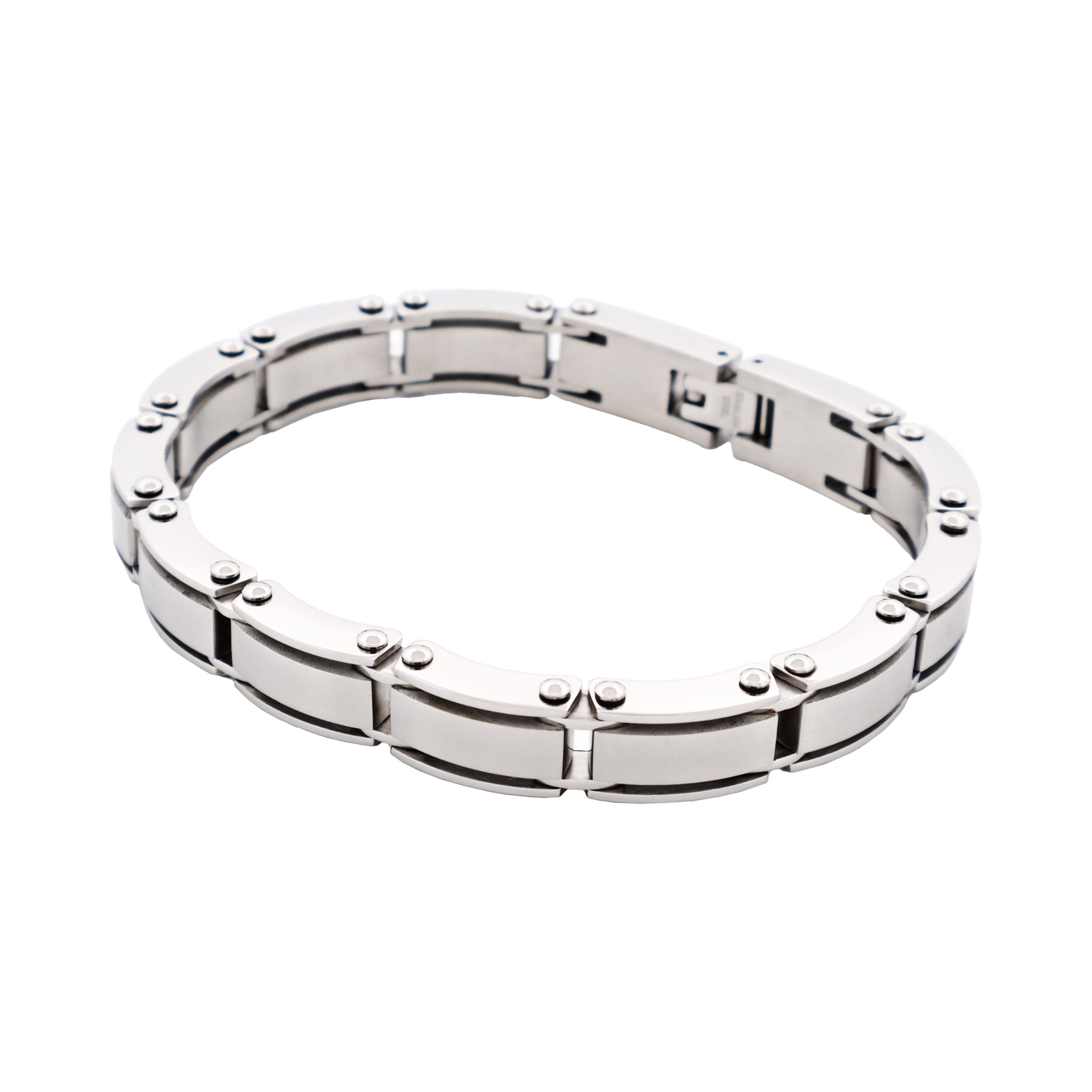 Brushed Stainless Steel Link Bracelet
