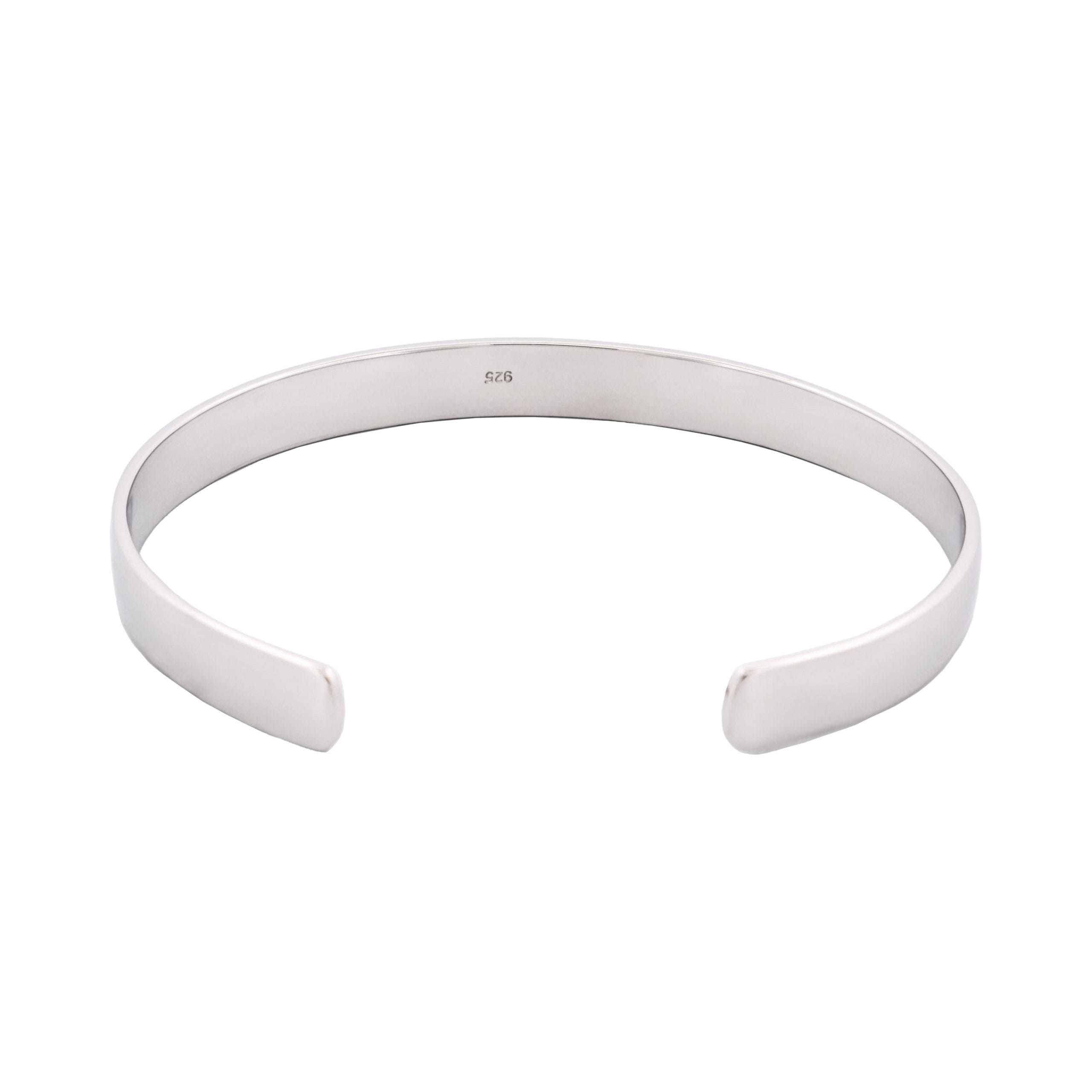 Rhodium Plated Sterling Silver Cuff/Bangle