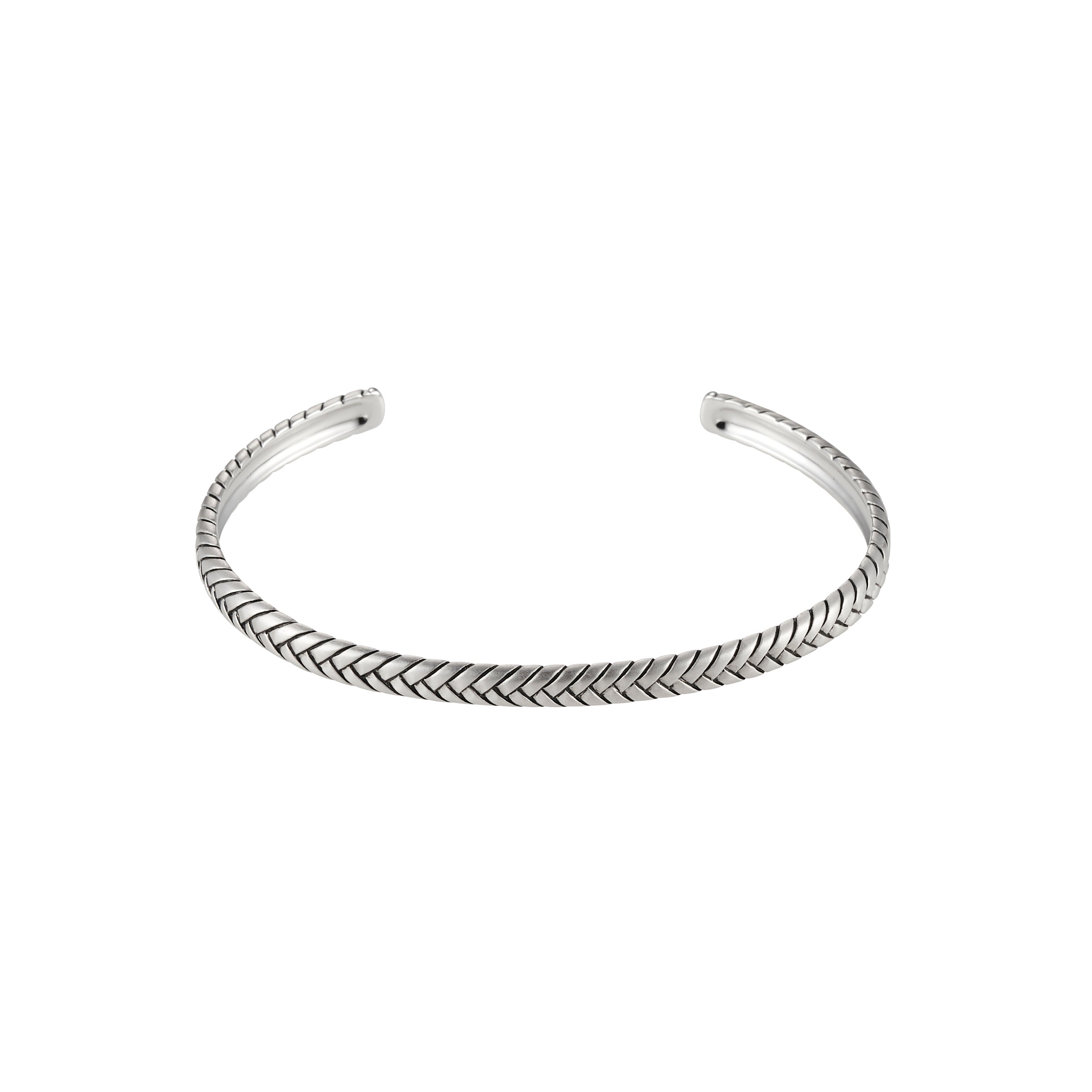 Sterling Silver Thin Arrow Patterned Cuff