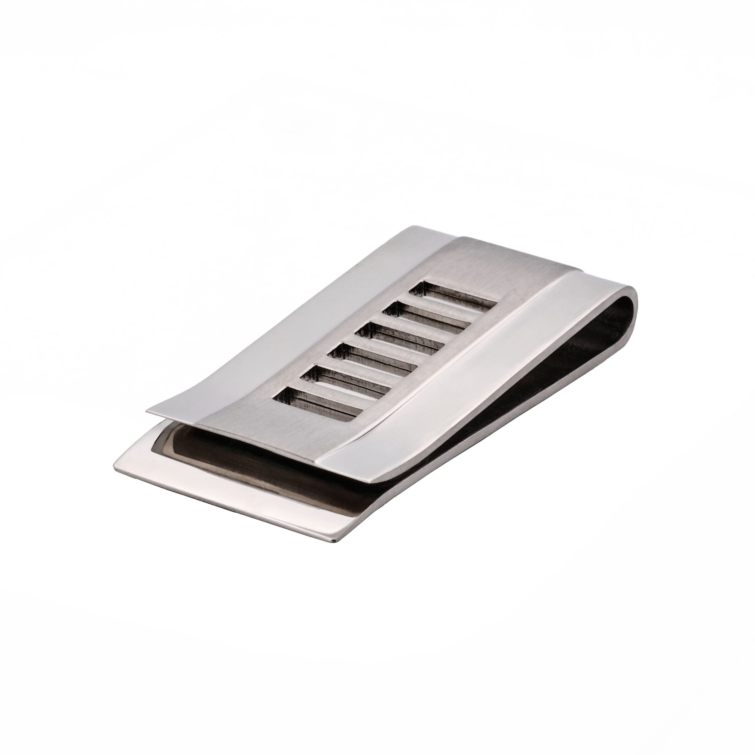 Brushed & Polished Stainless Steel Money Clip