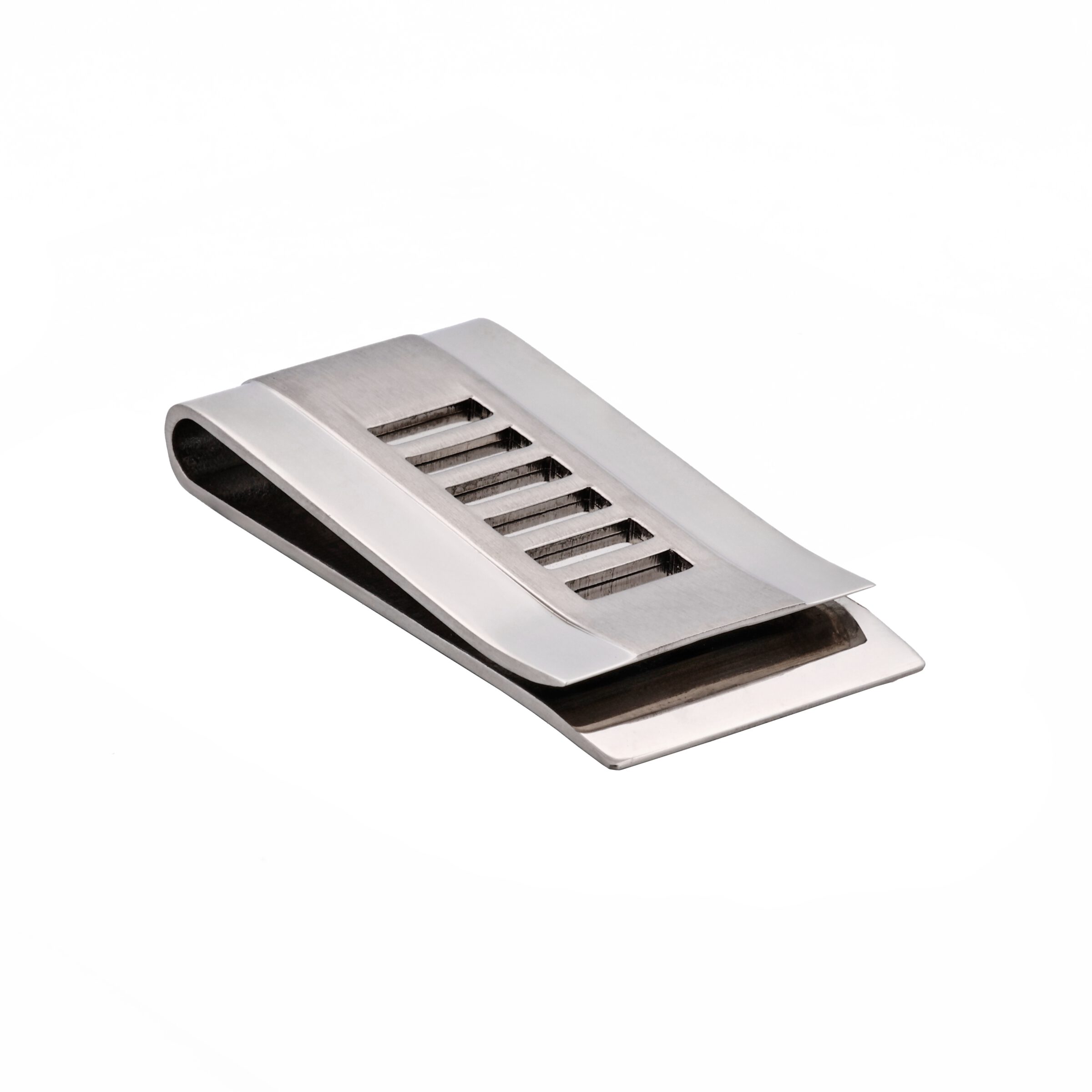 Brushed & Polished Stainless Steel Money Clip