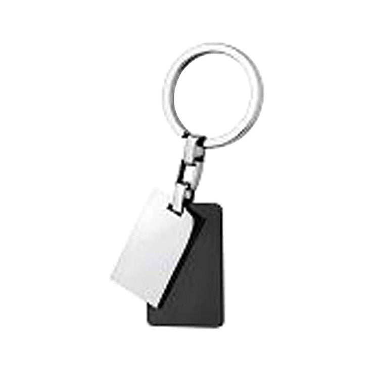 Stainless Steel & Ion Plated Black Key Ring