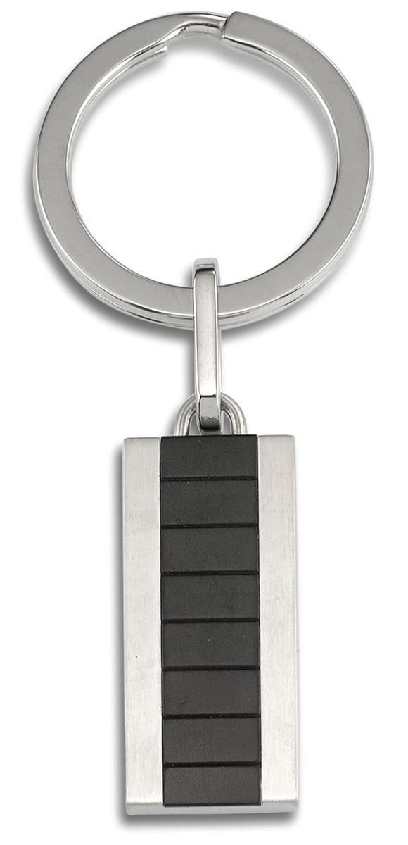 Stainless Steel Ion Plated Black Keyring