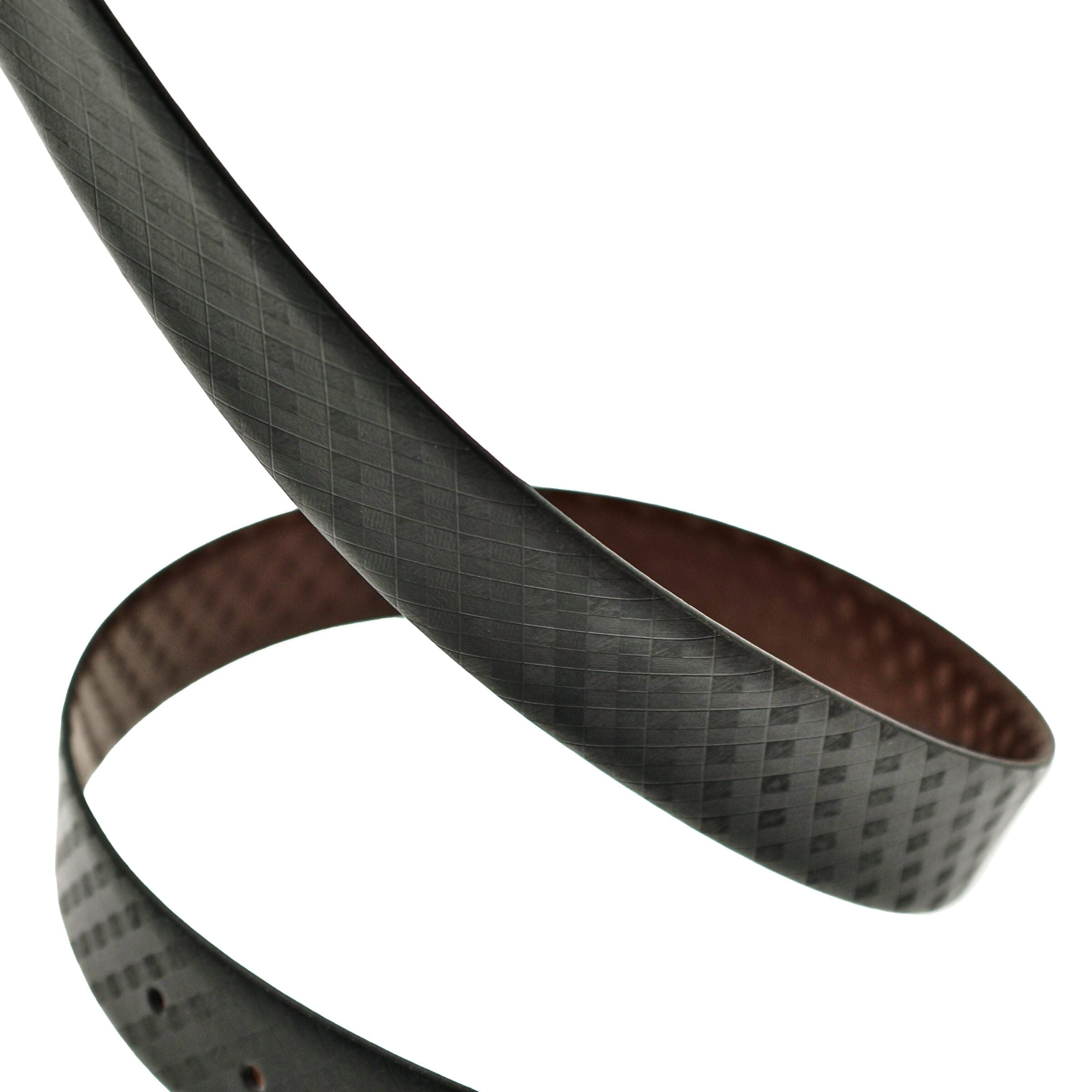 Black & Brown Spanish Leather & Cross Pattern Reversible Belt-Strap Only