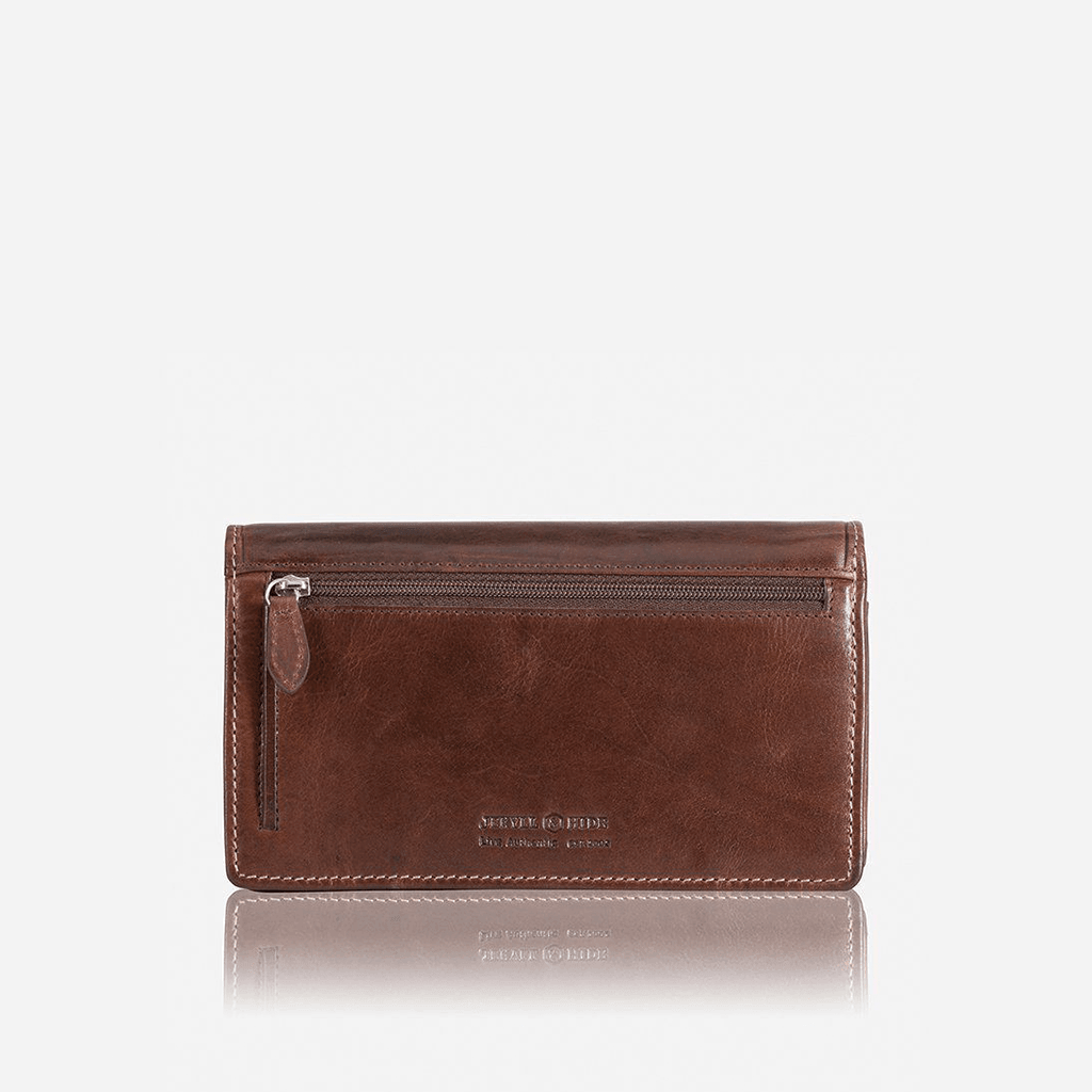 LARGE LEATHER PURSE, COFFEE - Harrys for Menswear