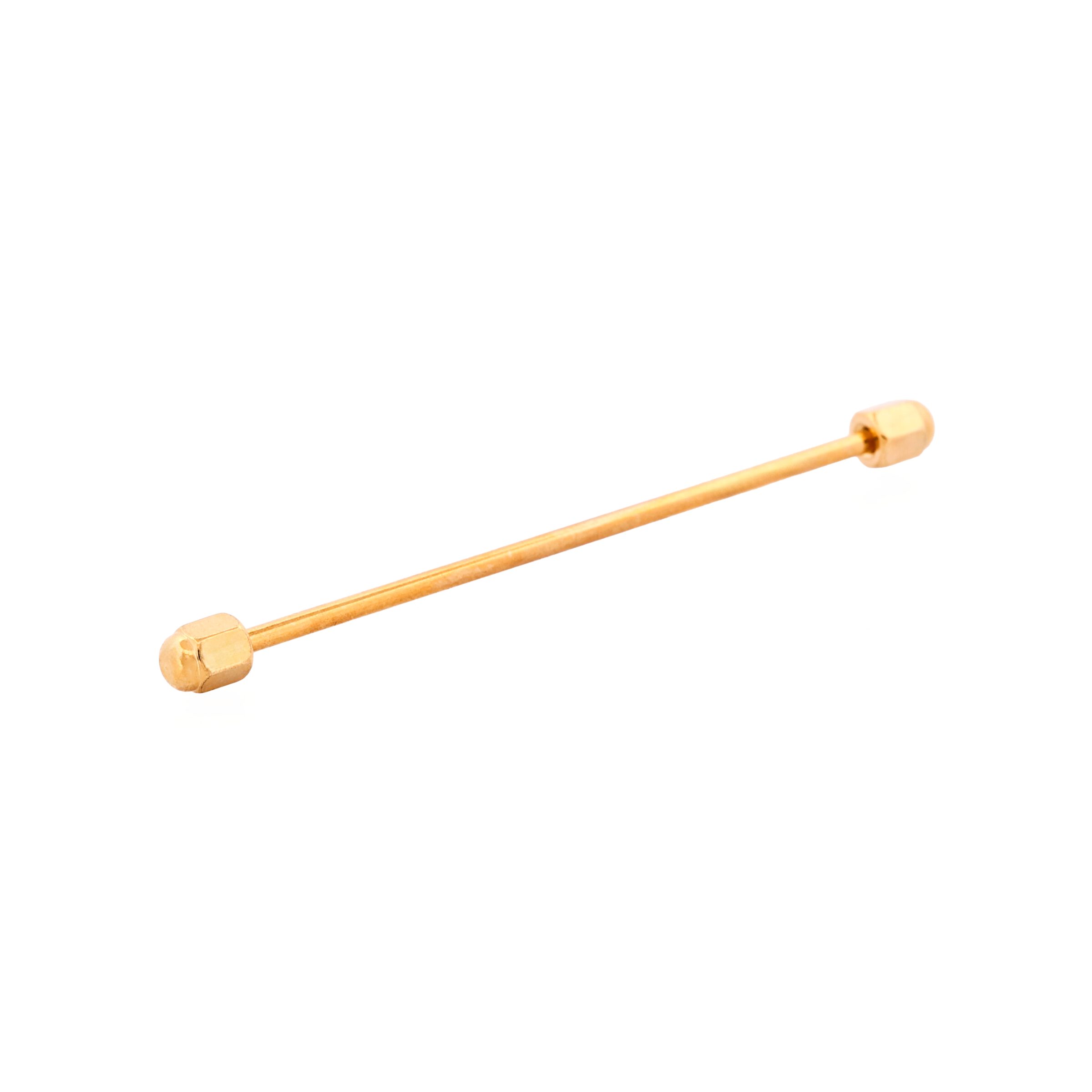 Gold Plated Collar Pole with round milled ends