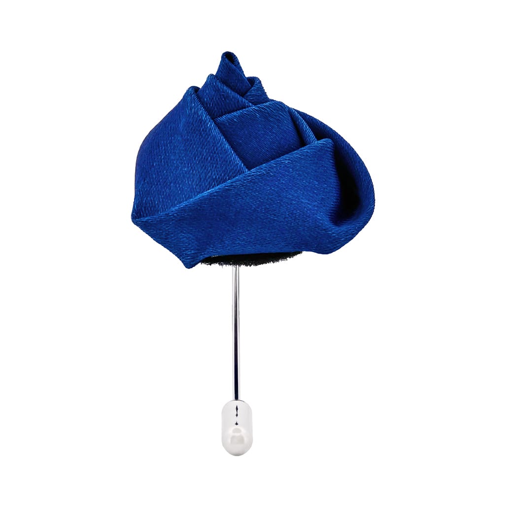 Navy Rose Lapel Pin