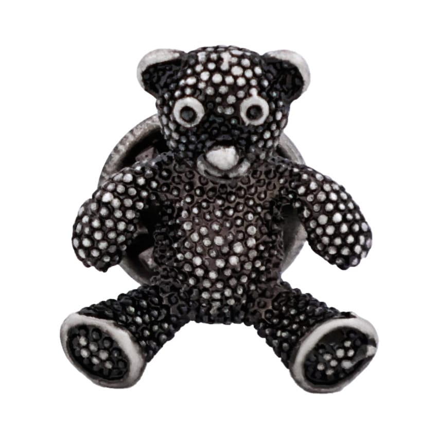 Antique Plated Teddy Bear Lapel Pin