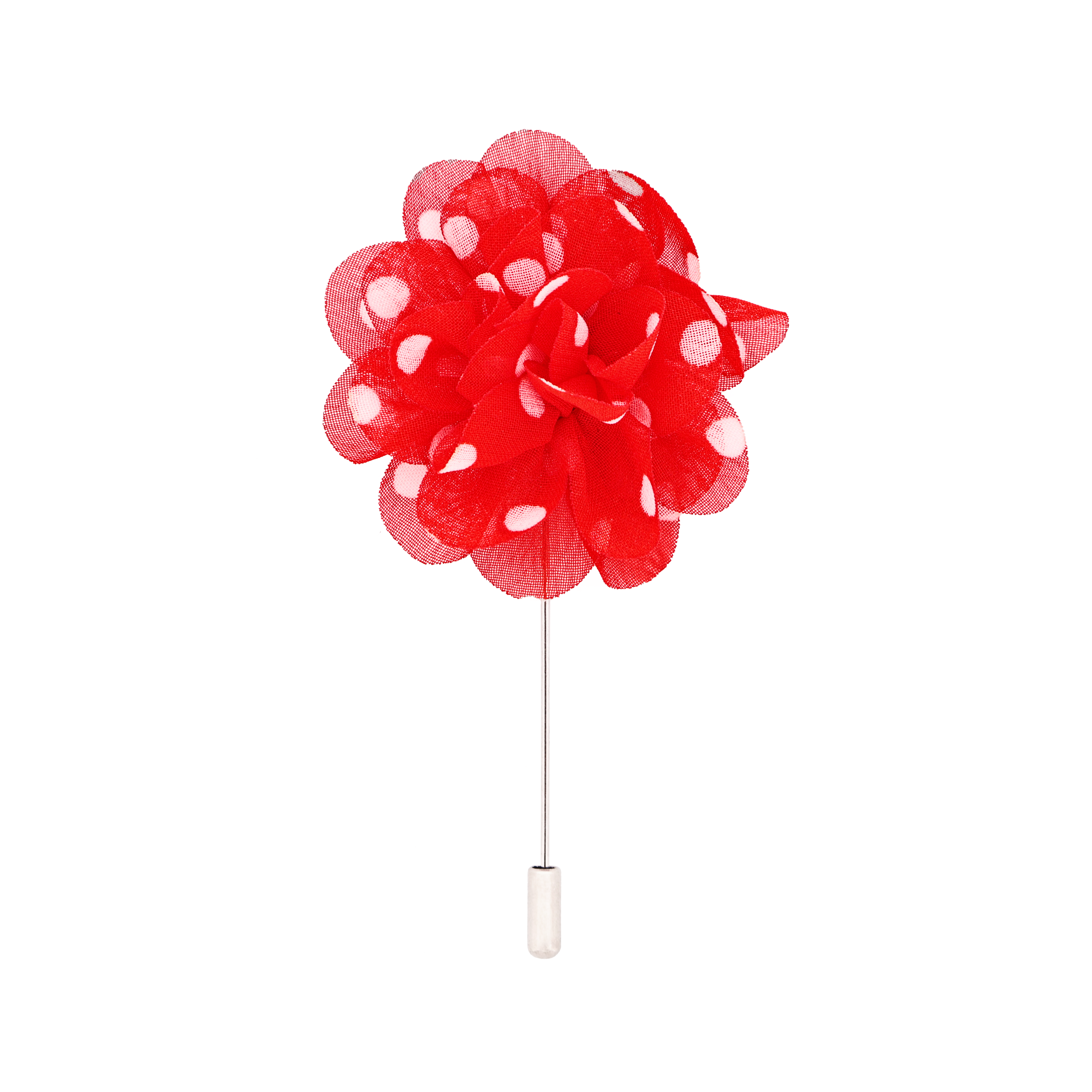 Red White Spot Flower Lapel P
