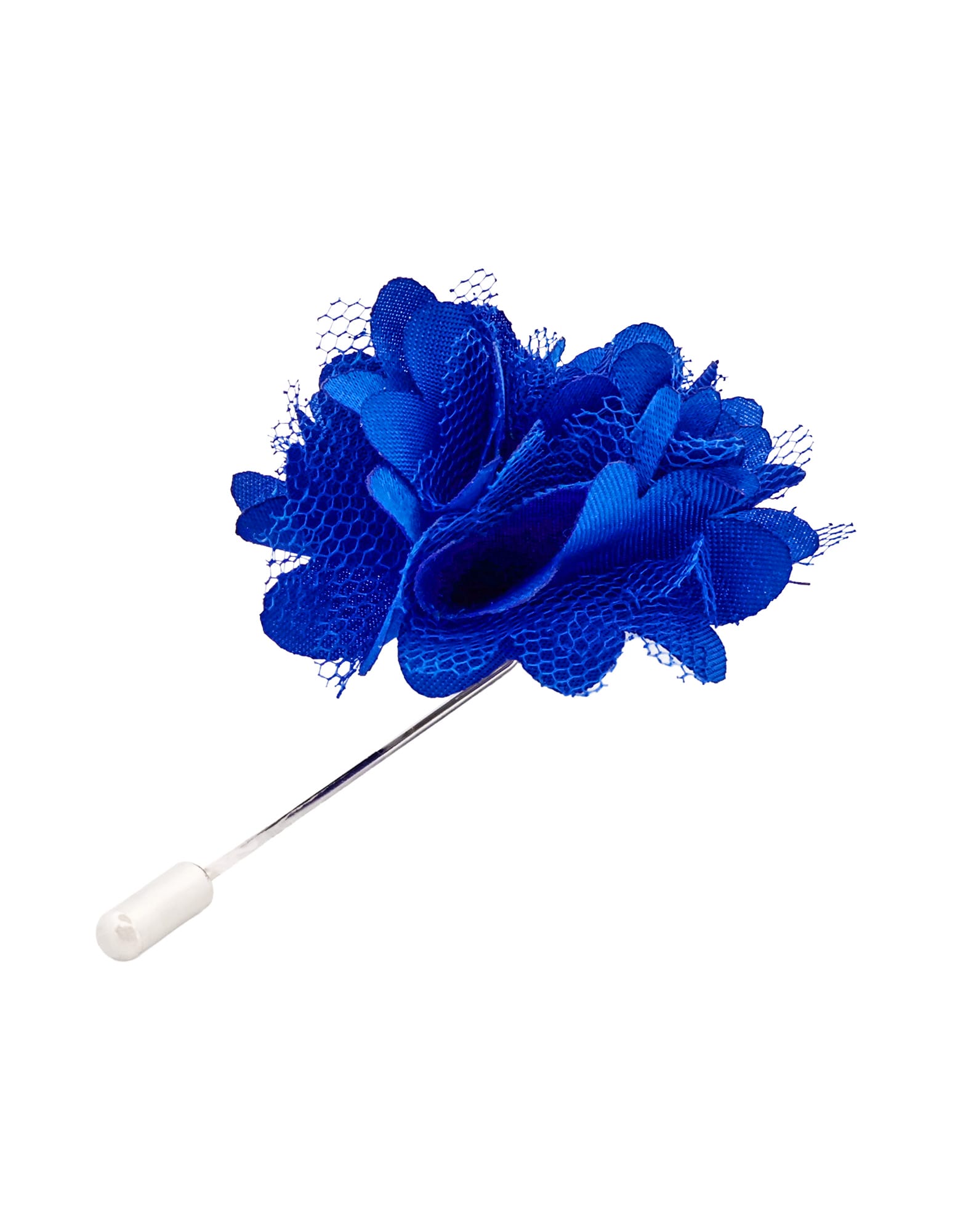 Navy Flower Lapel Pin