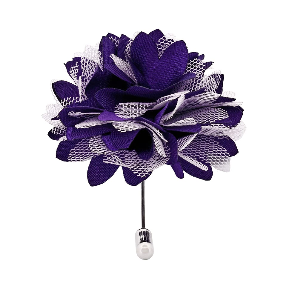 Purple Flower Lapel Pin
