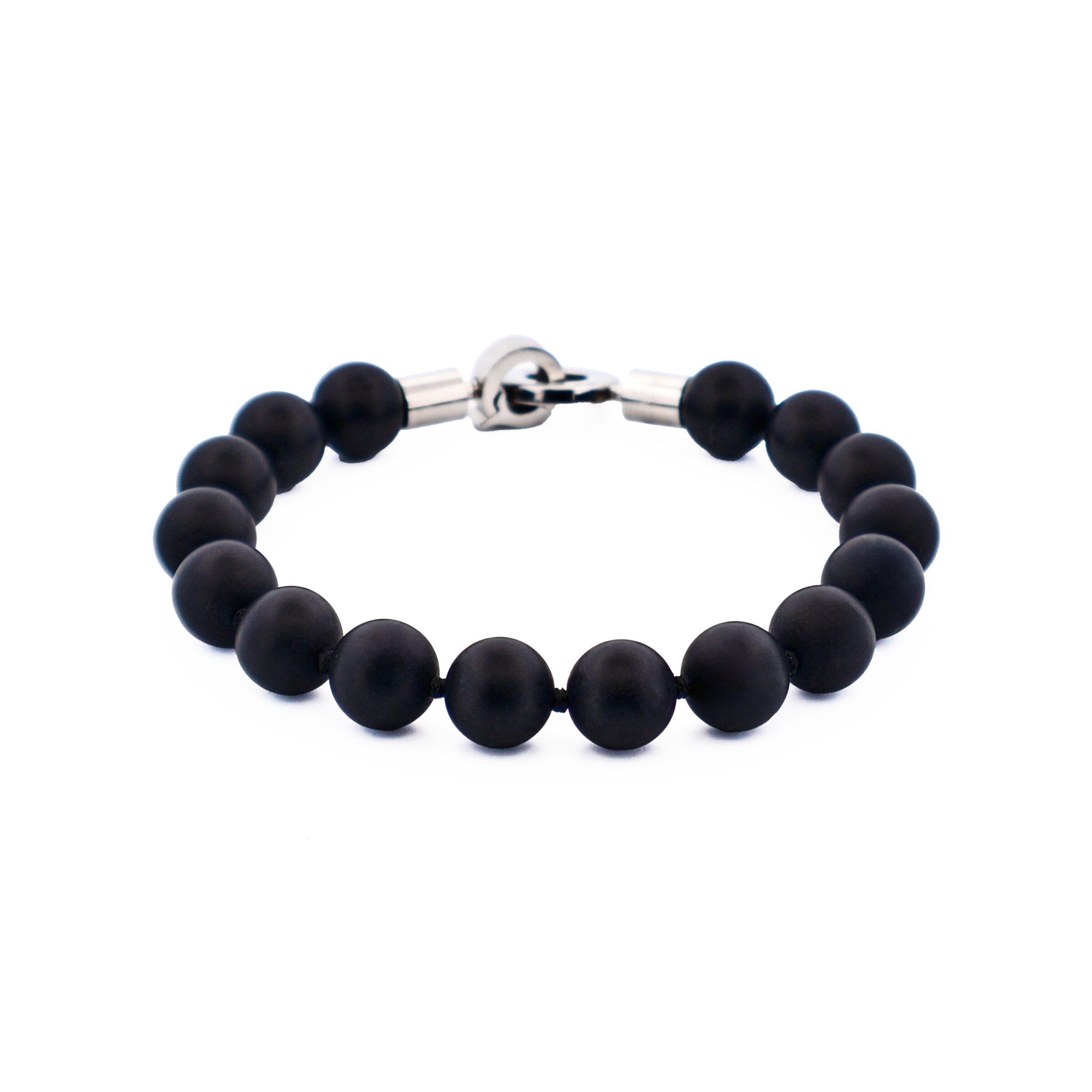 Black Agate Beaded Bracelet
