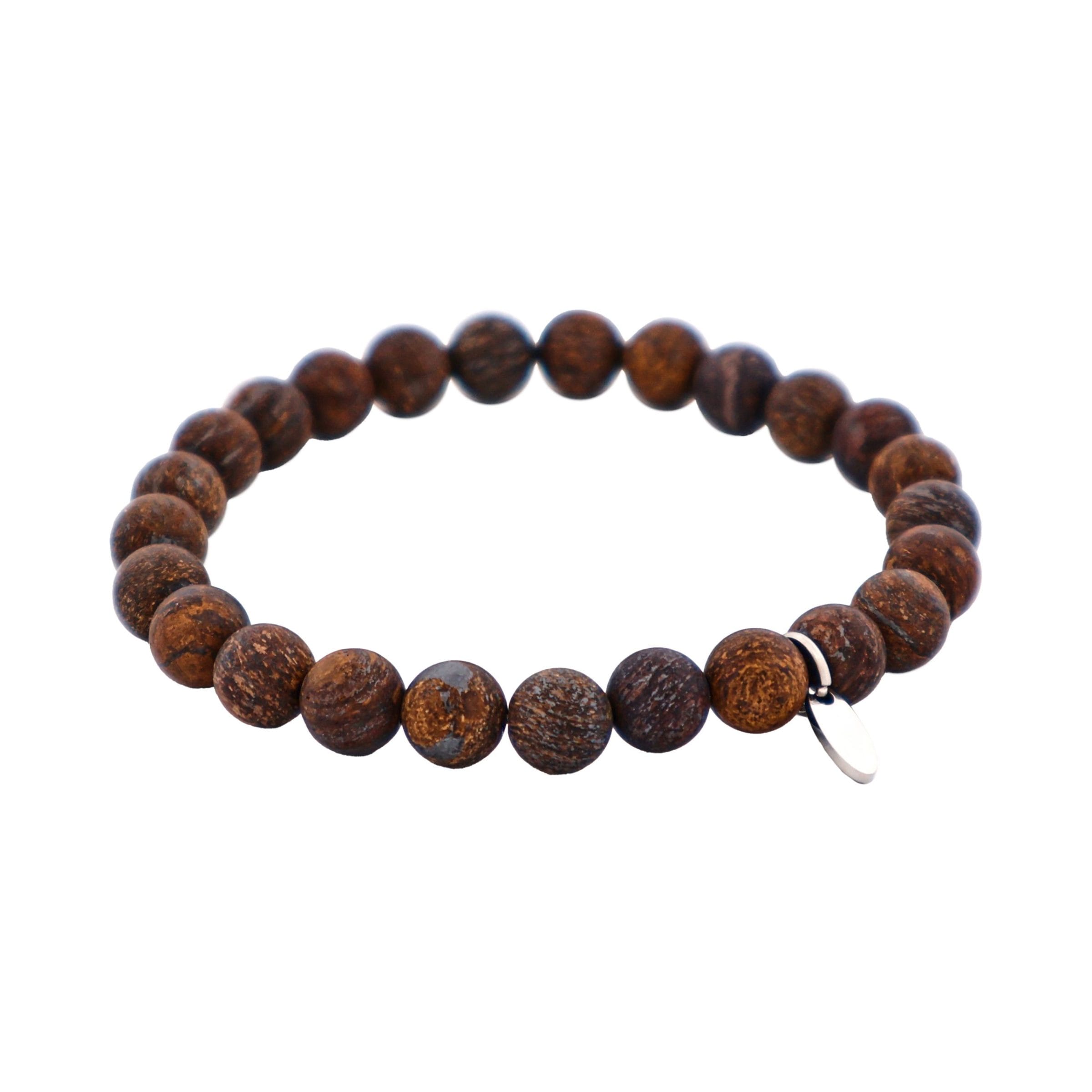 Savage Bronzite Stone Bead Bracelet