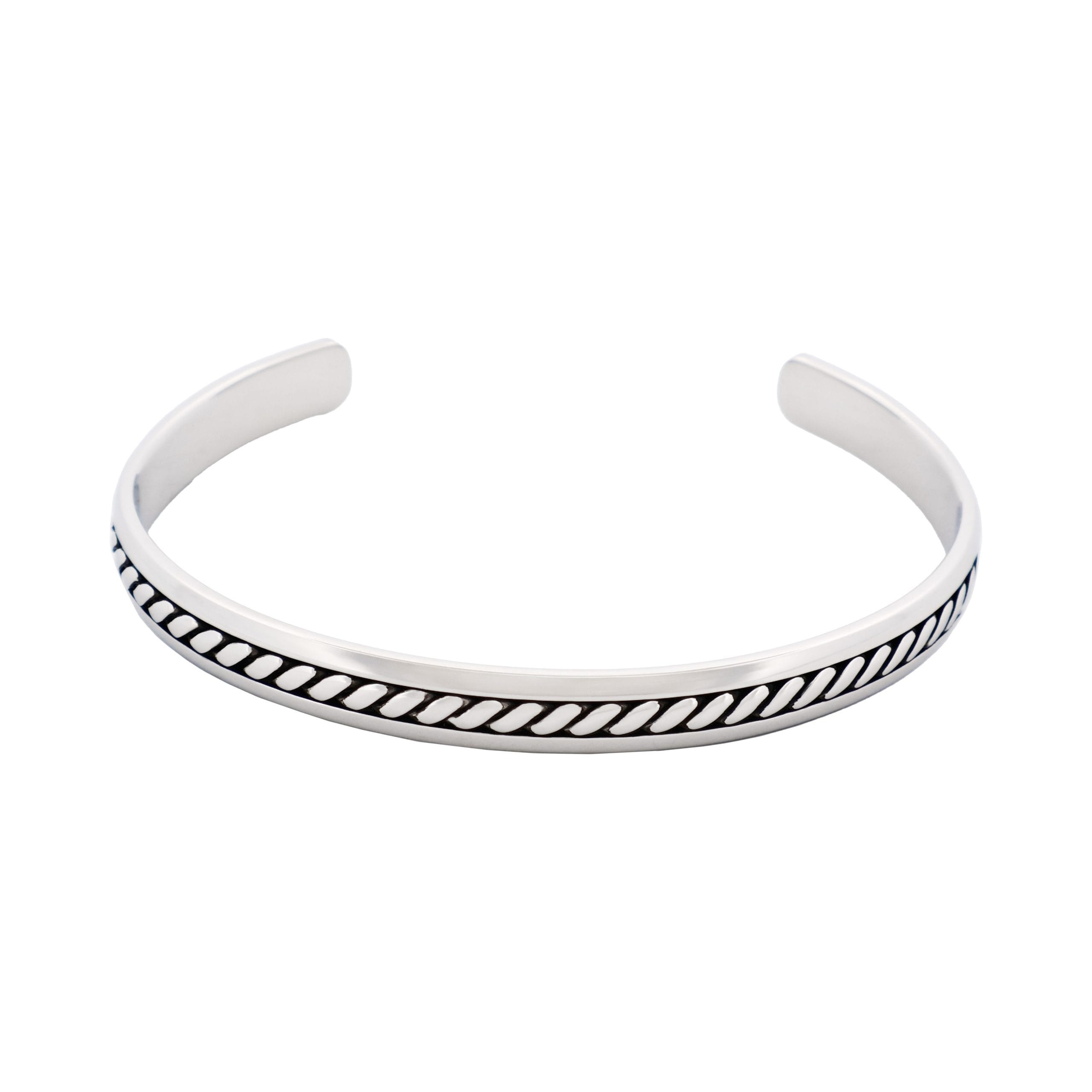 Stainless Steel & Ion Plated Antique Patterned Bangle