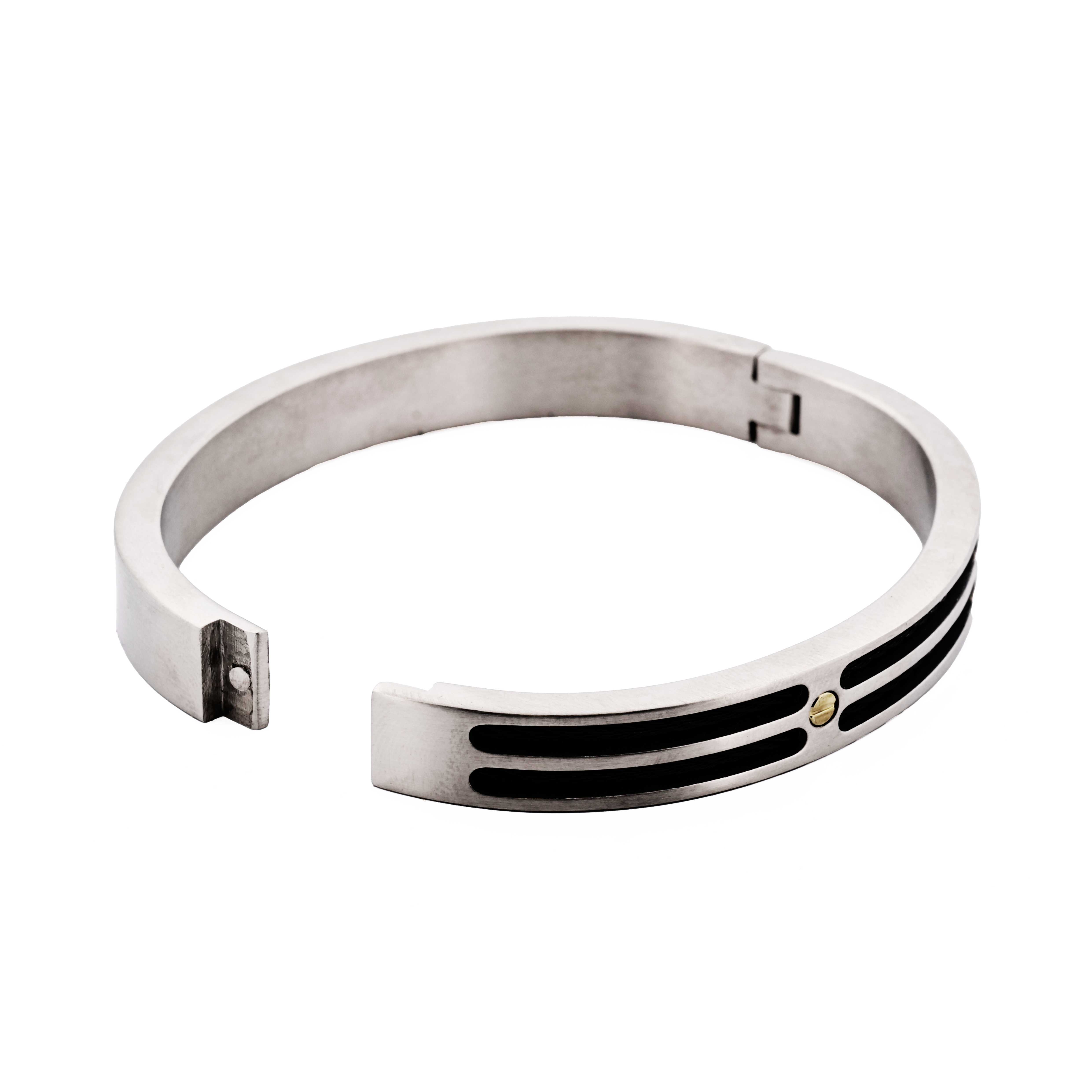 S/Steel black wire Bangle