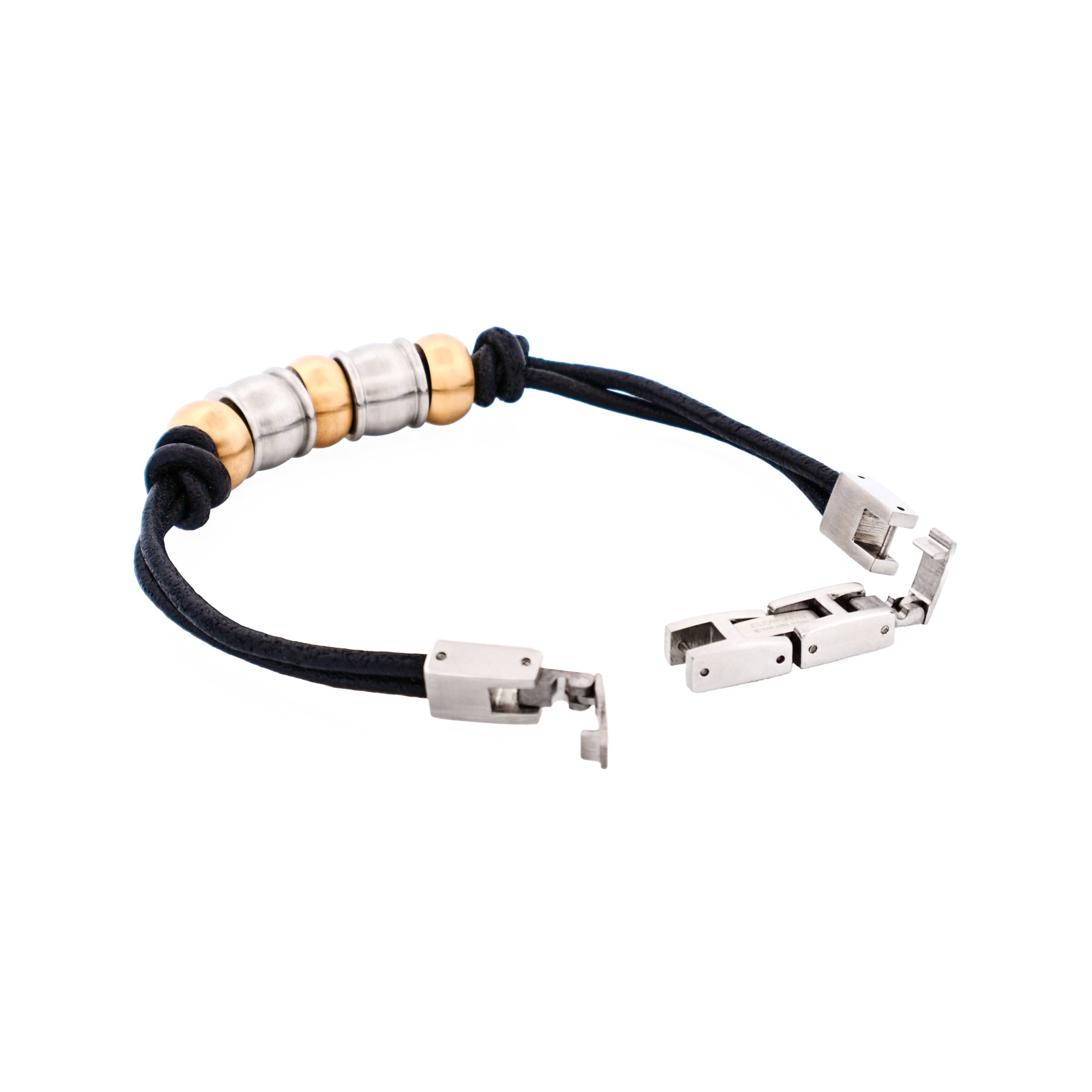 Stainless Steel Gold Beaded Bracelet