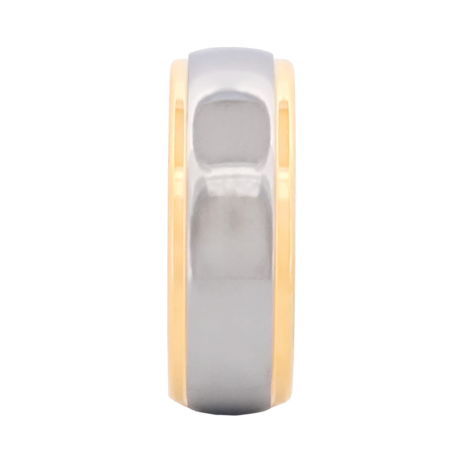 Cudworth Polished Natural and Gold Tungsten Ring - Sovereign Dual