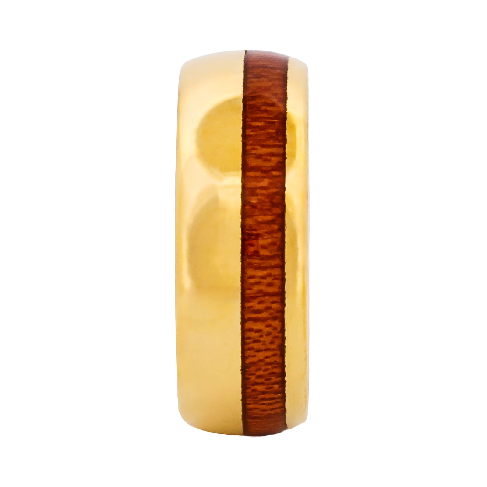 Cudworth Polished Gold Ion Plated Tungsten Ring - Timber Crest