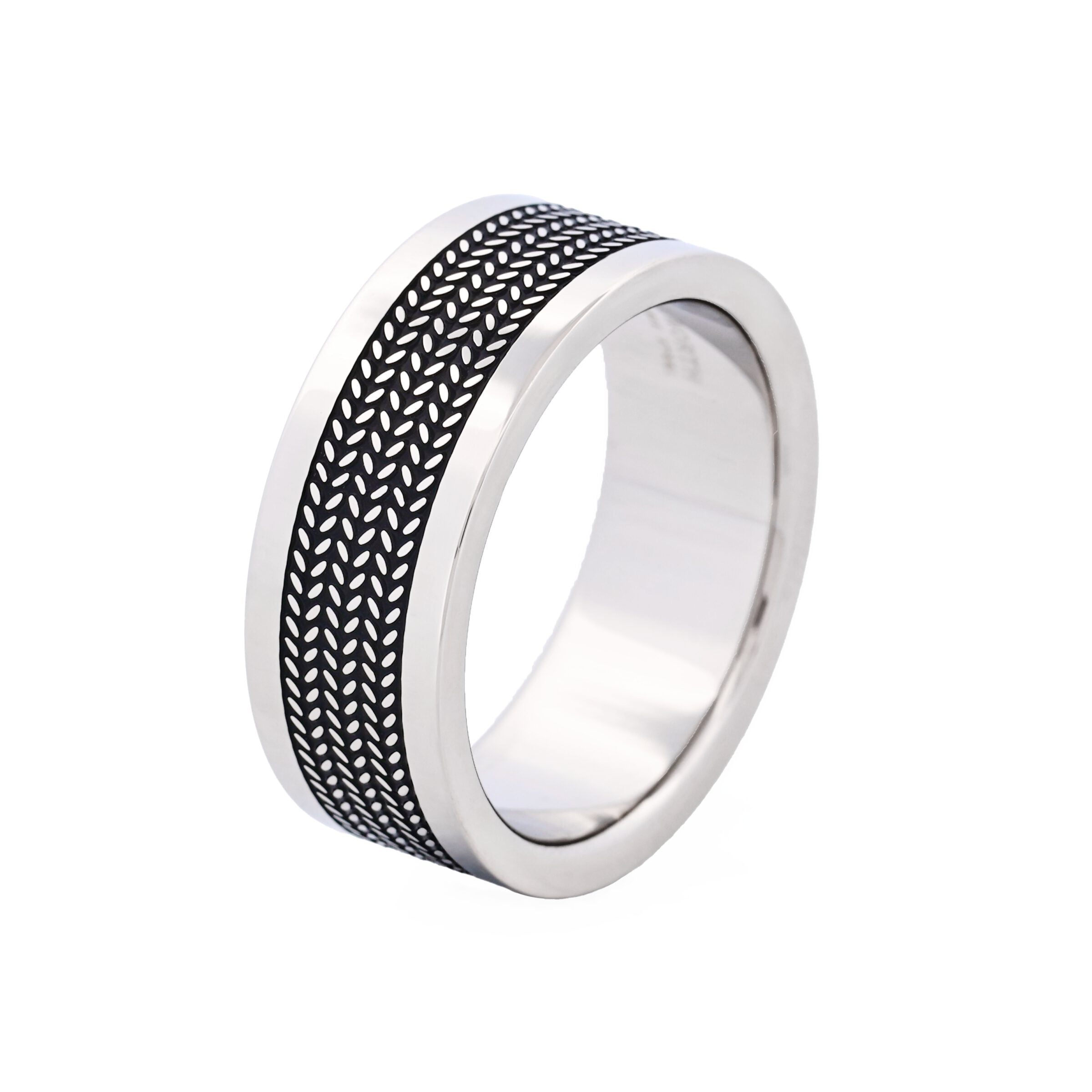 Stainless Steel Ion Plated Gun Metal Ring