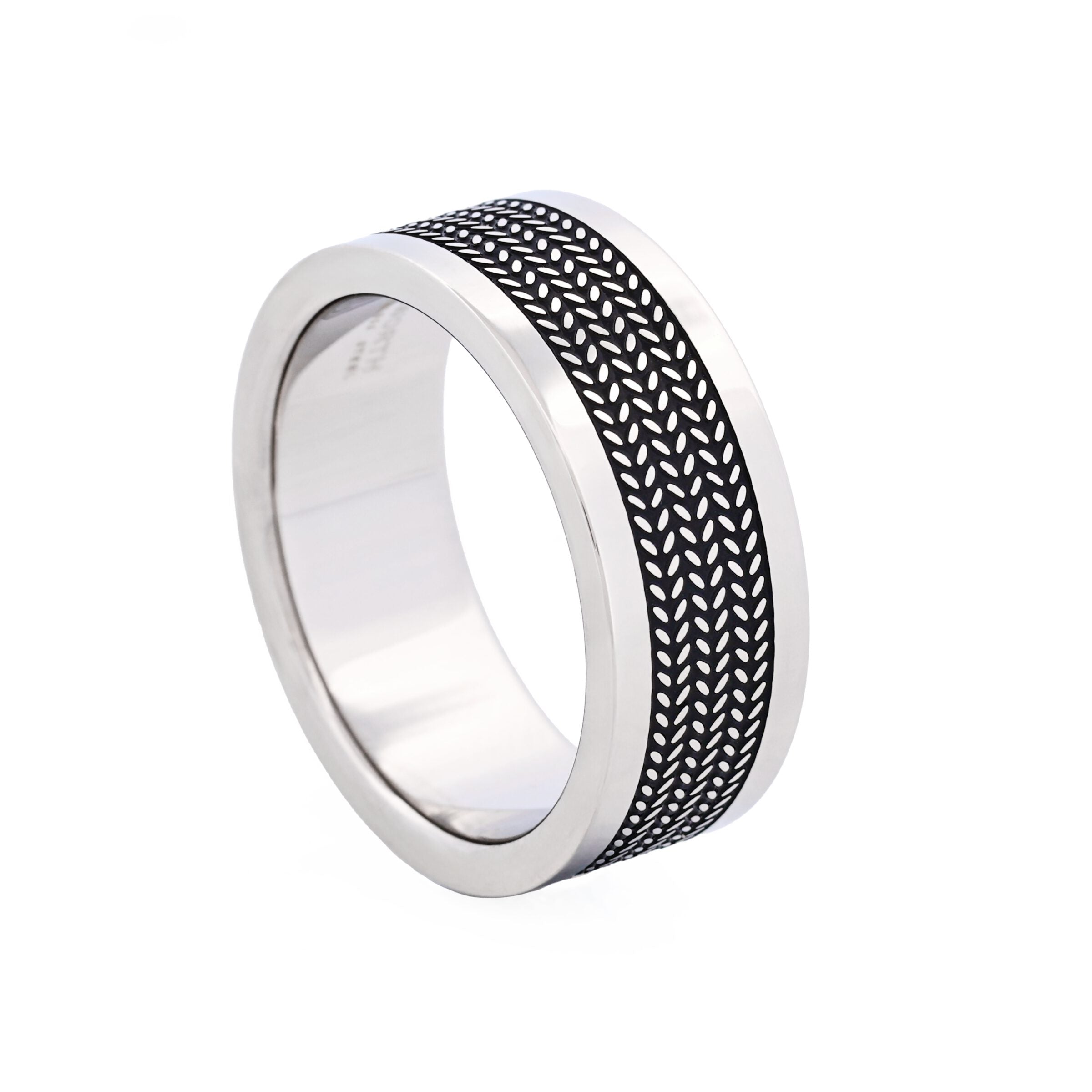 Stainless Steel Ion Plated Gun Metal Ring