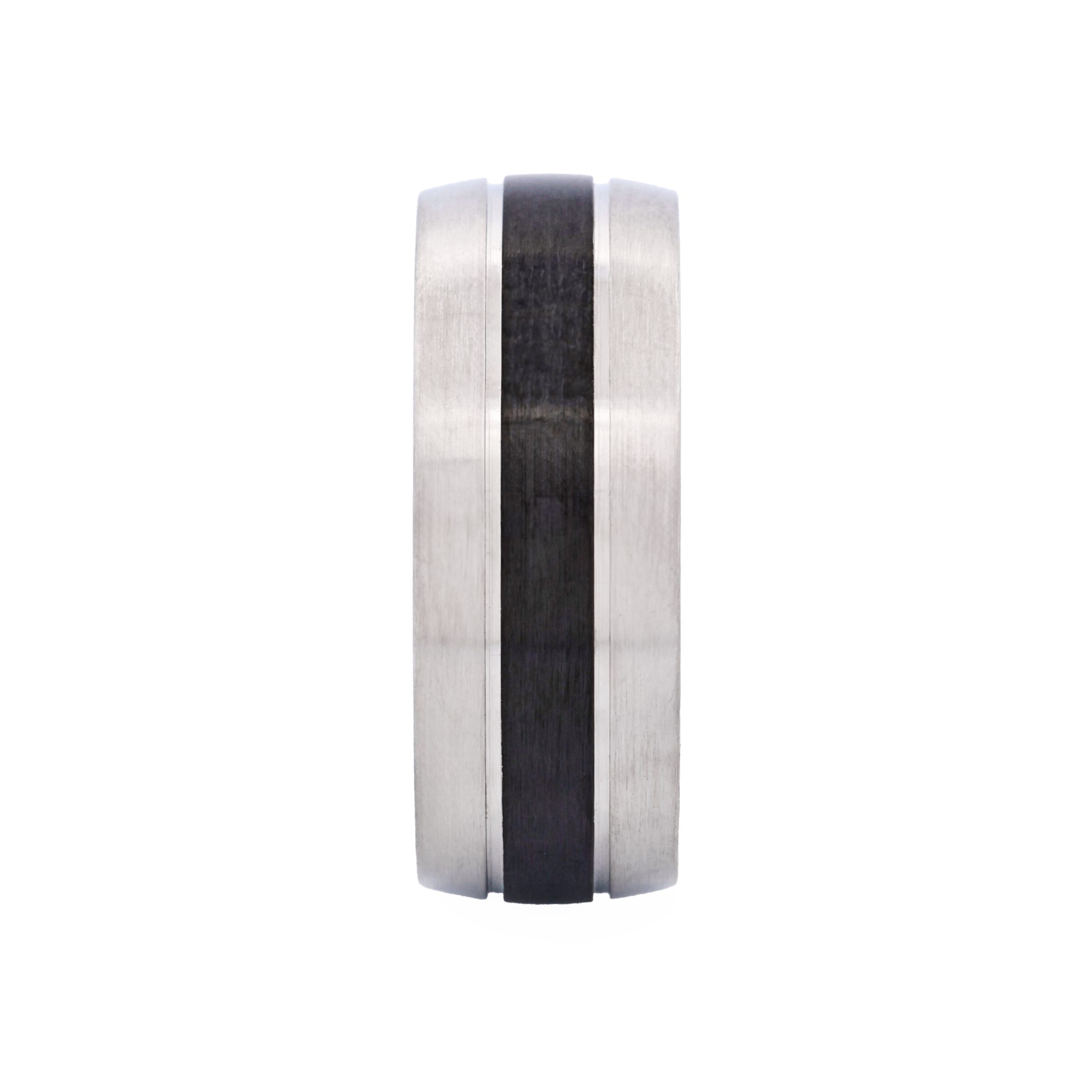 Stainless Steel / Ion Plated Gun centre Band Ring