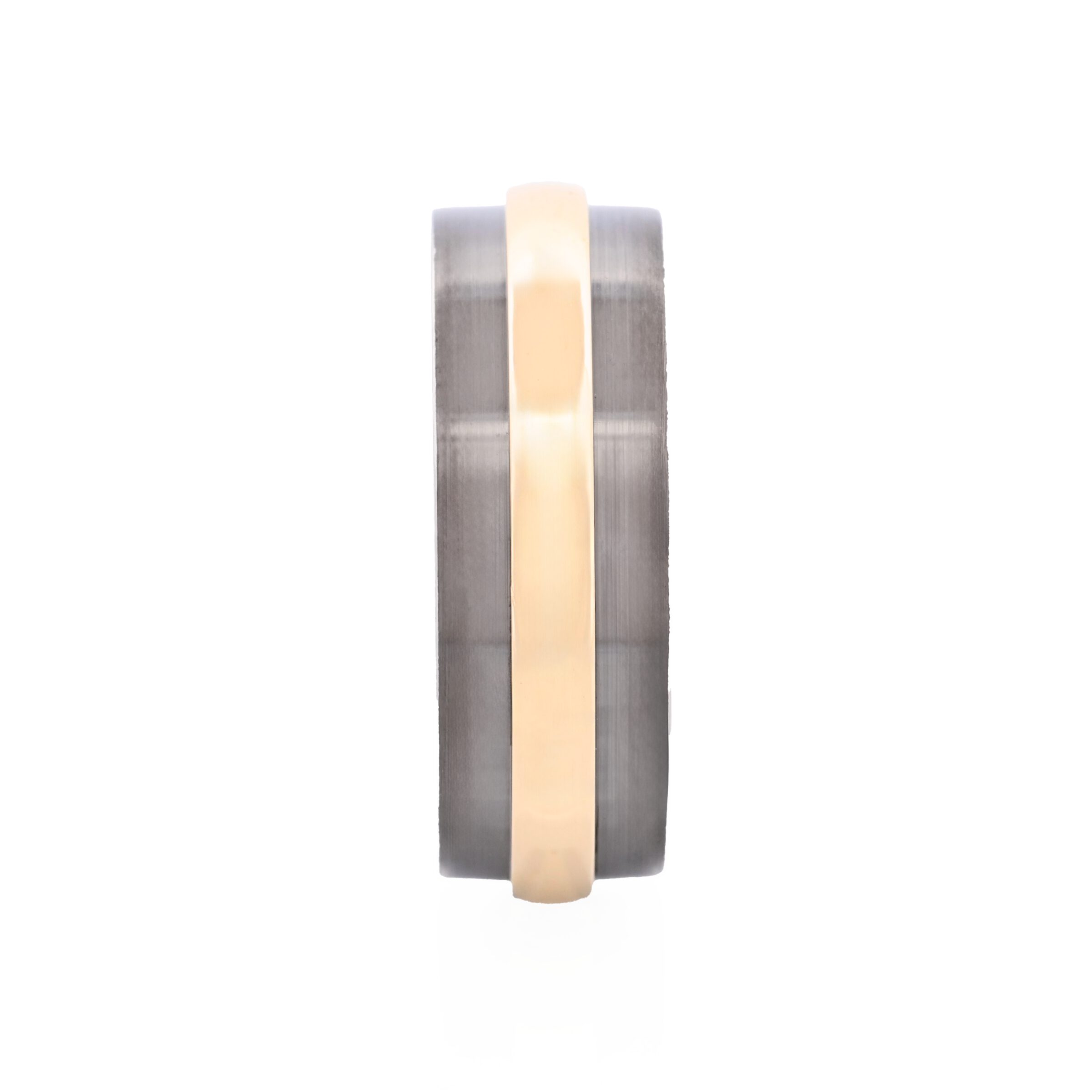 Stainless Steel Ion Plated Black & Ion Plated Gold Ring