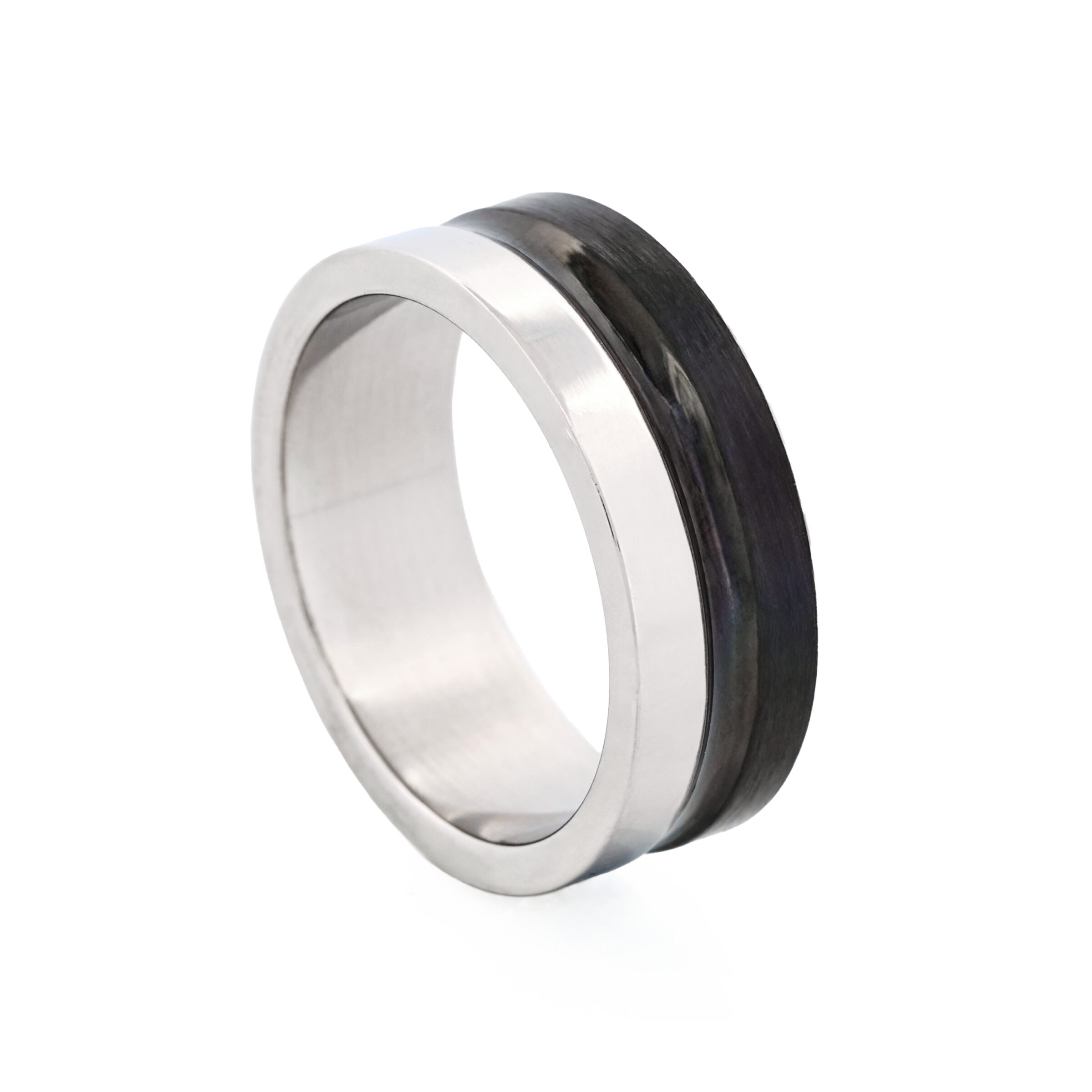 Polished Stainless Steel with Ion Plated Black Ring