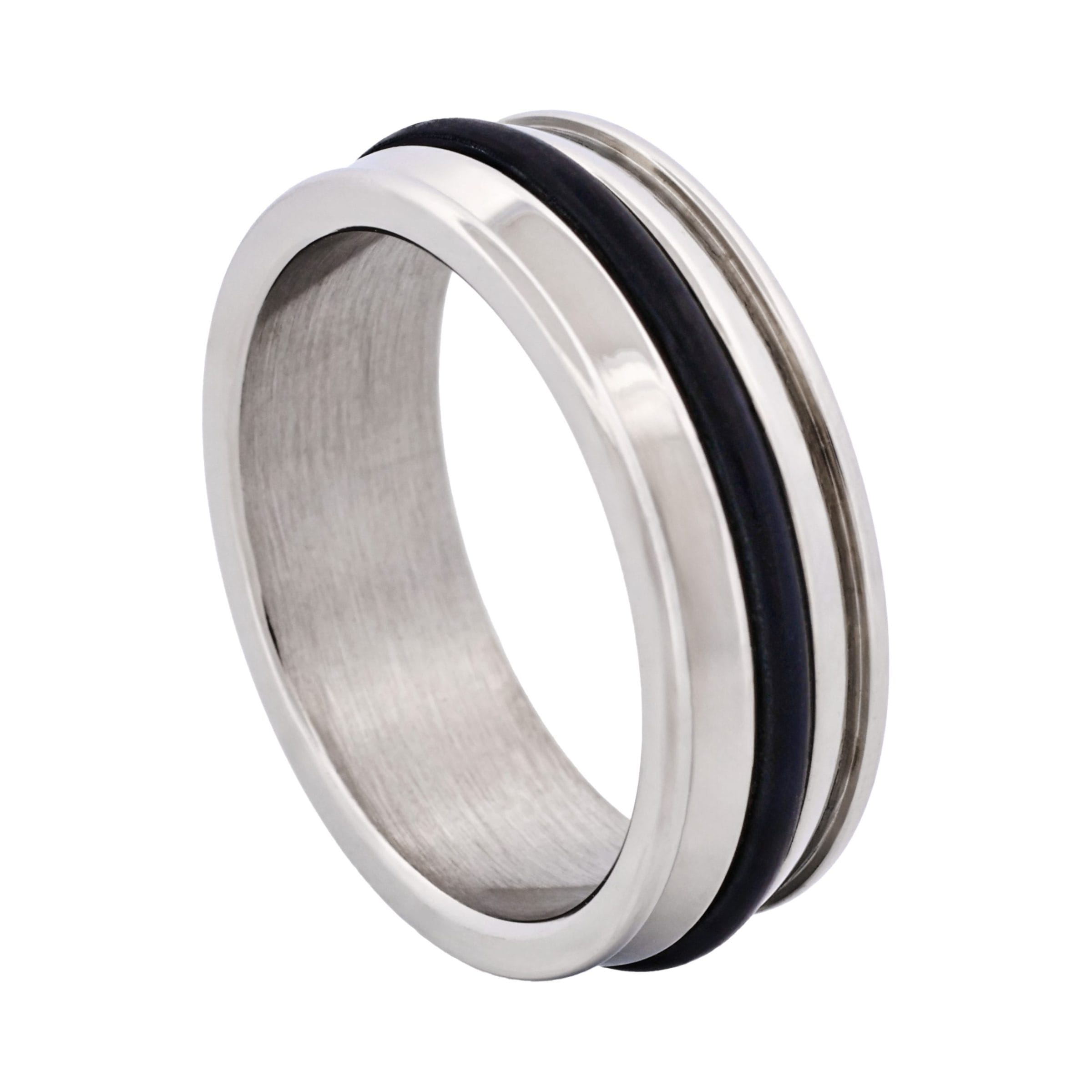 Brushed Stainless Steel Rubber Ring