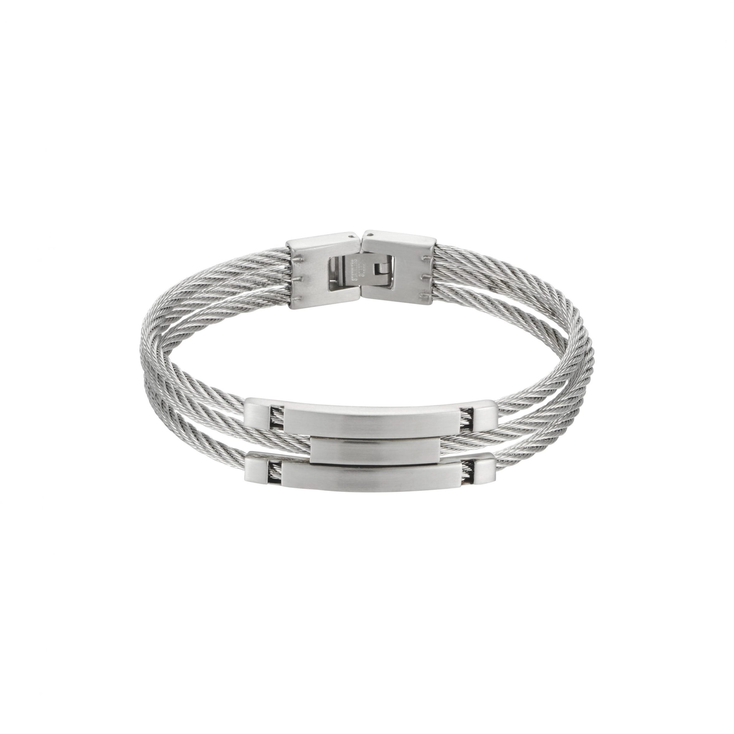 Savage - Stainless Steel & Cable Wire Bracelet