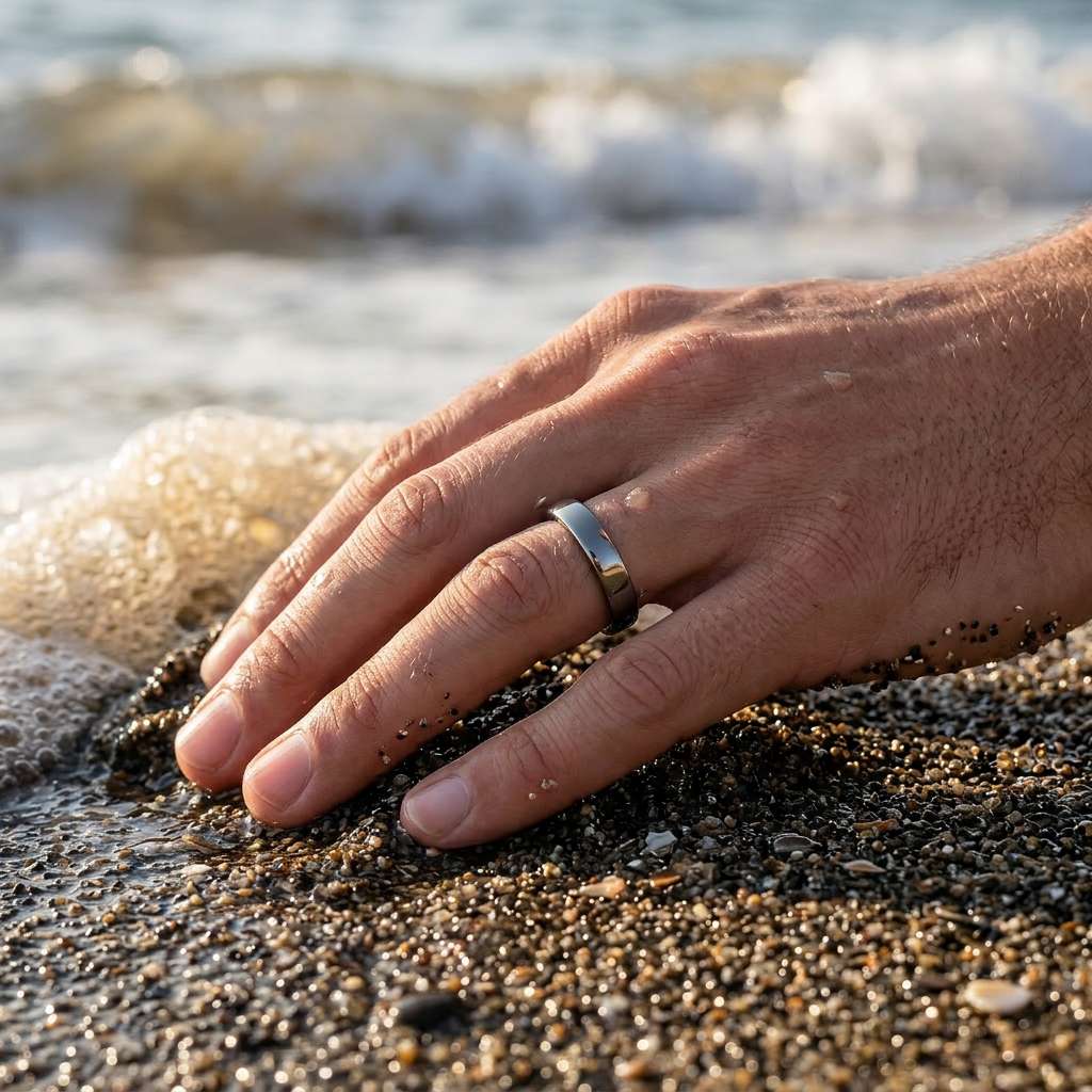 Sterling Silver/Gun Metal plated Ring