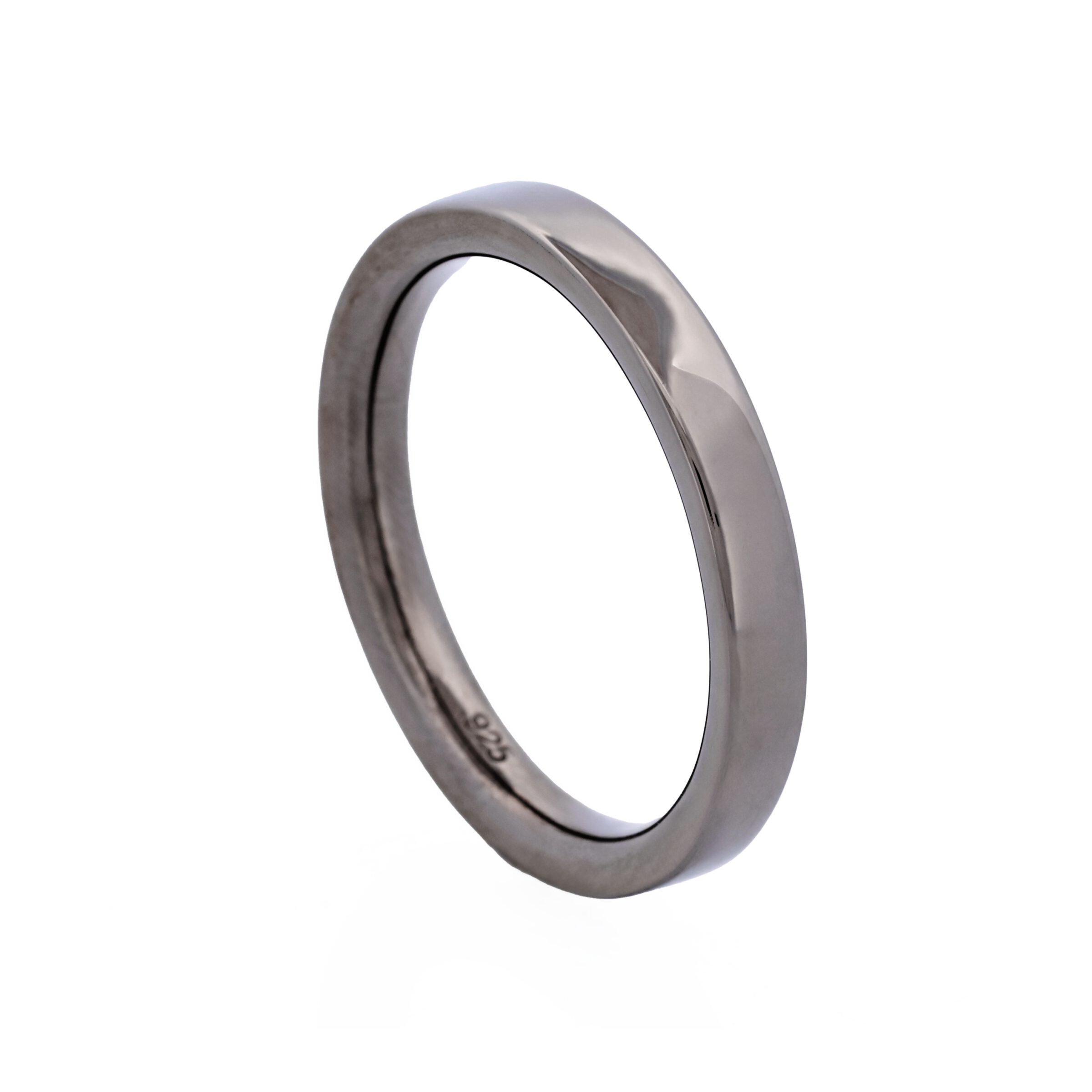 Sterling Silver/Gun Metal plated Ring