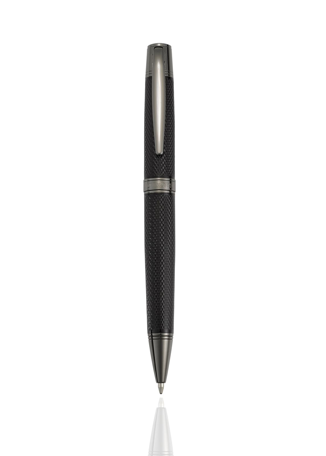 Cudworth Ballpoint Pen, Gunmetal Matrix: Black Mesh & Gun Metal
