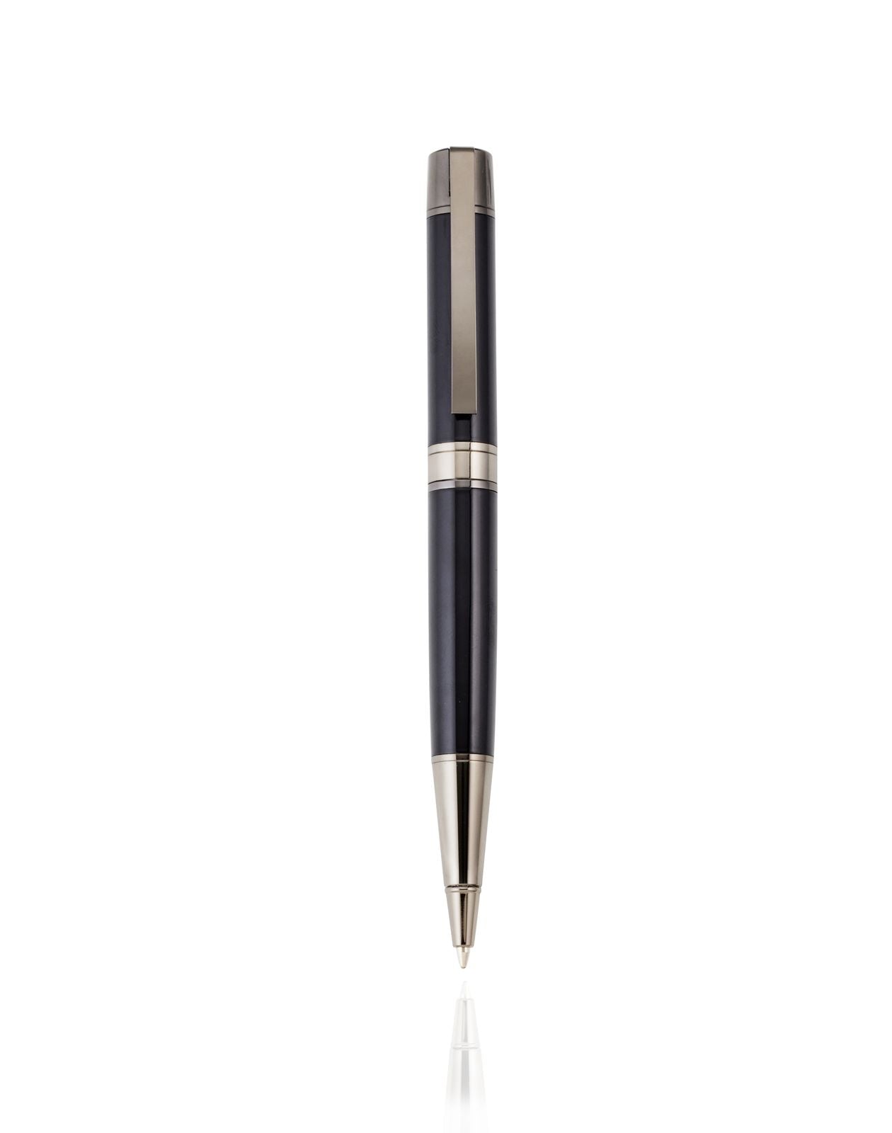 Cudworth Ballpoint Pen, Noir Metallica: Black Lacquer & Gun Metal