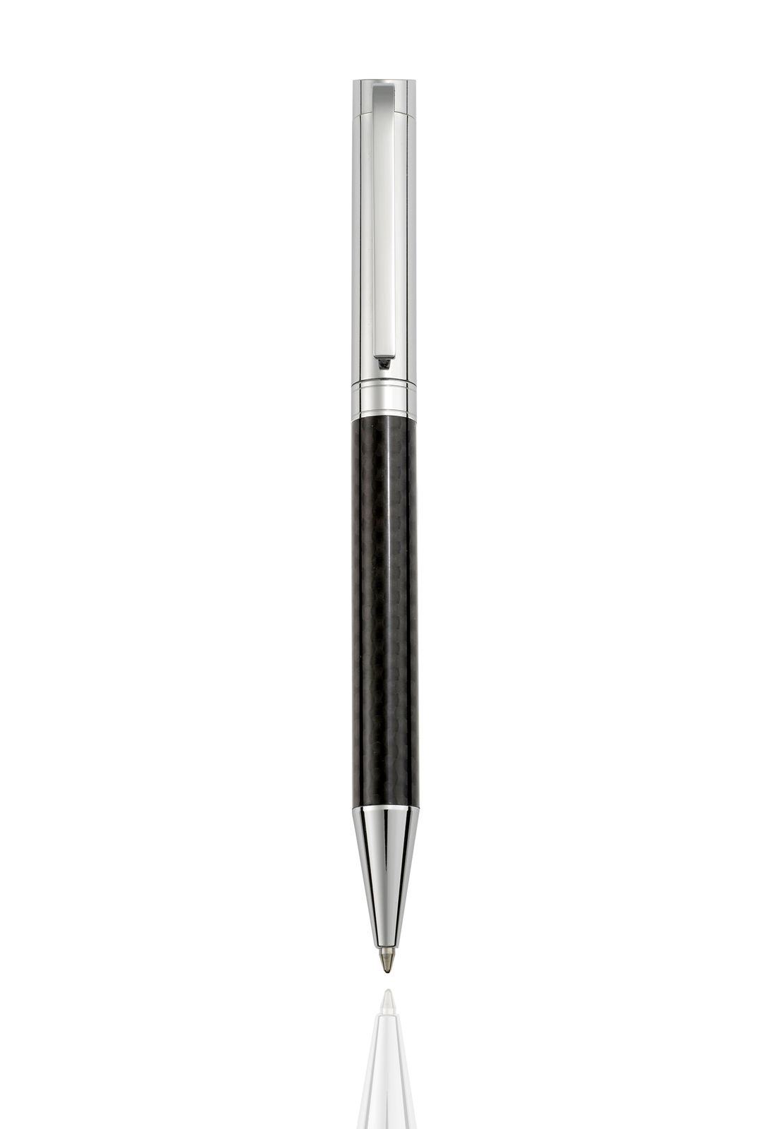 Cudworth Ballpoint Pen, Carbon Glide: Carbon Fibre Chrome Plated