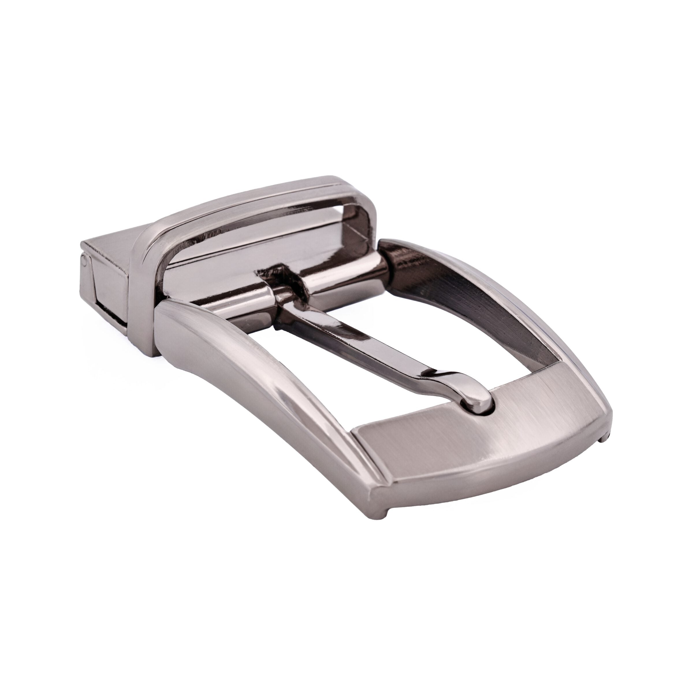 Brushed Gun Metal Reversible Belt Buckle