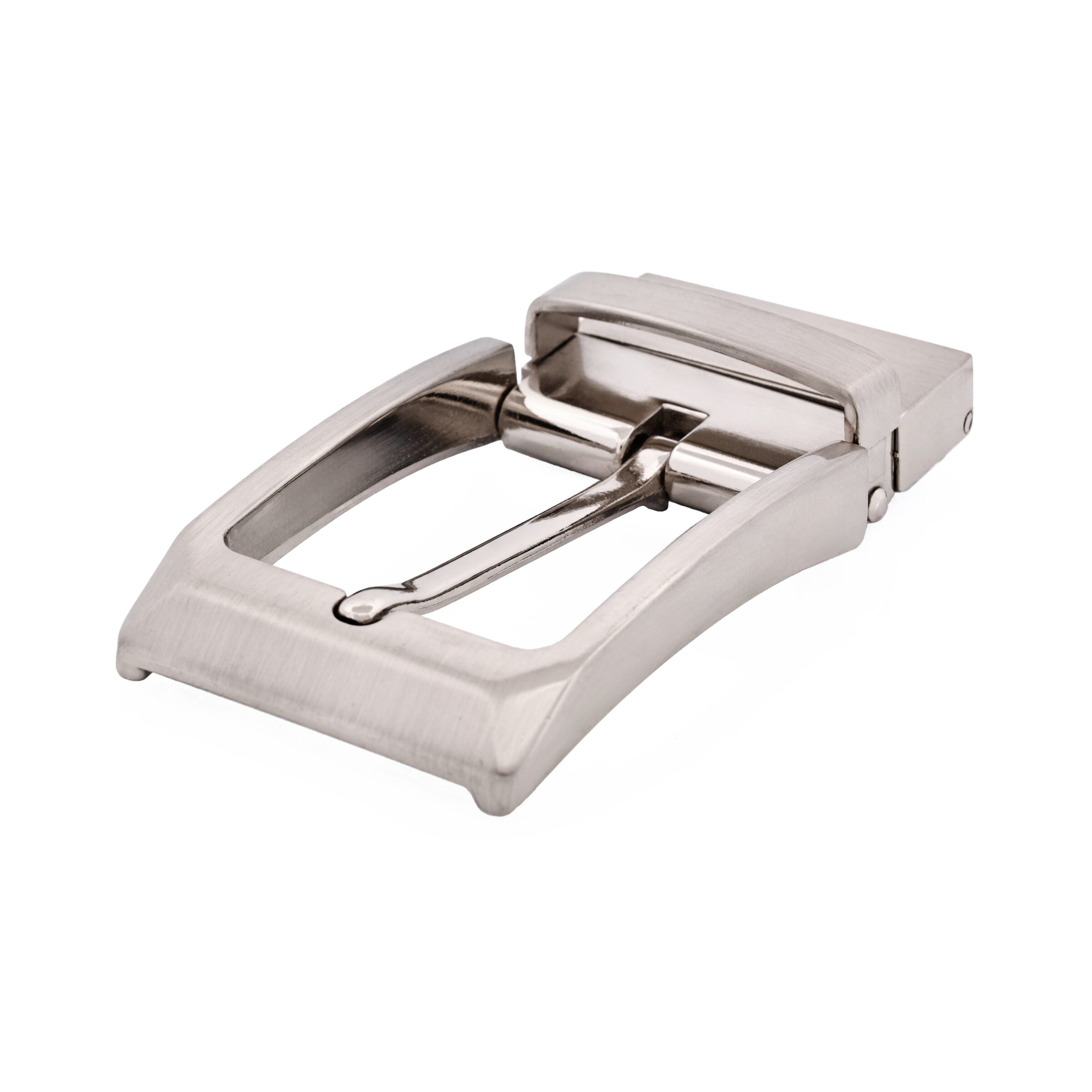 Brushed Silver Reversible Belt Buckle