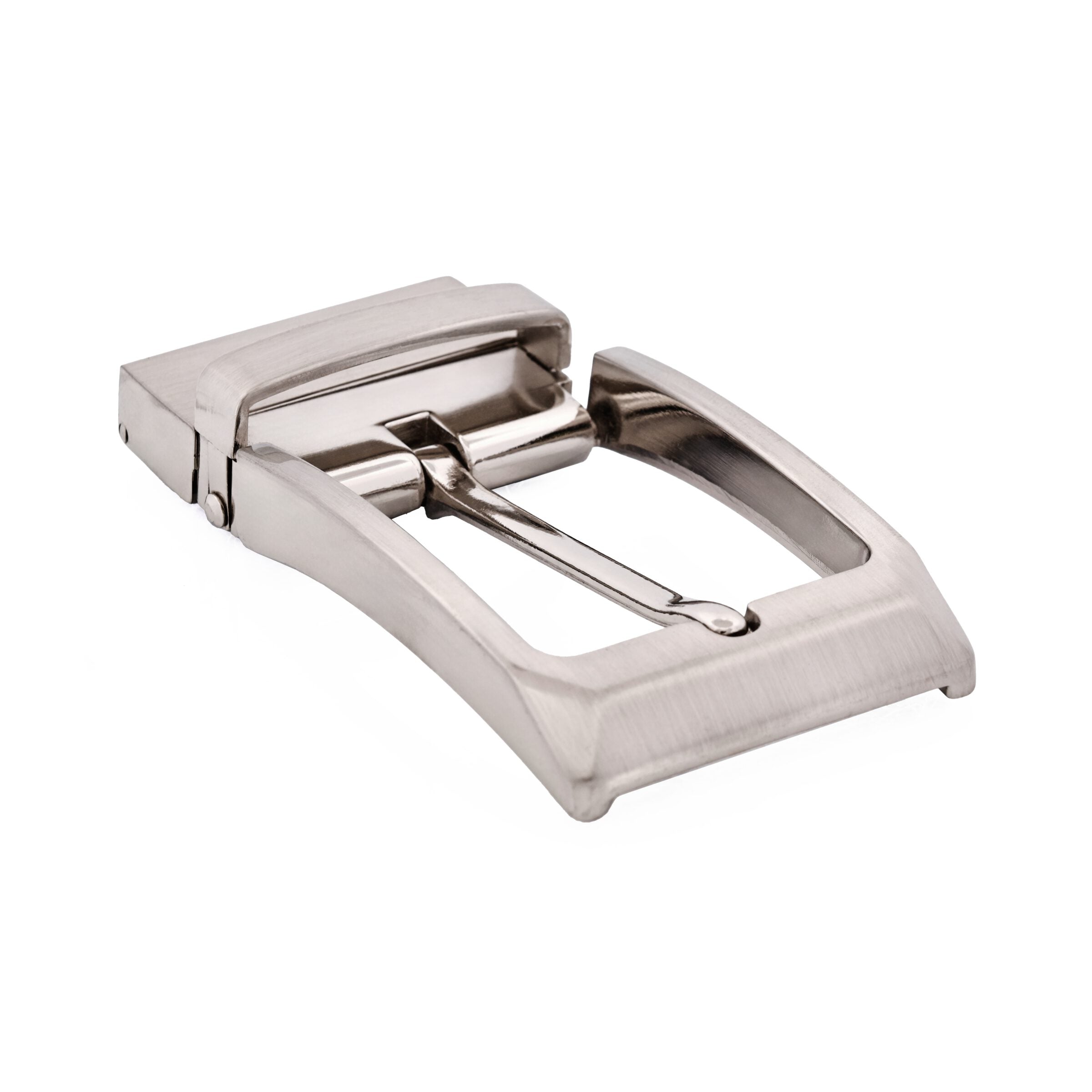 Brushed Silver Reversible Belt Buckle