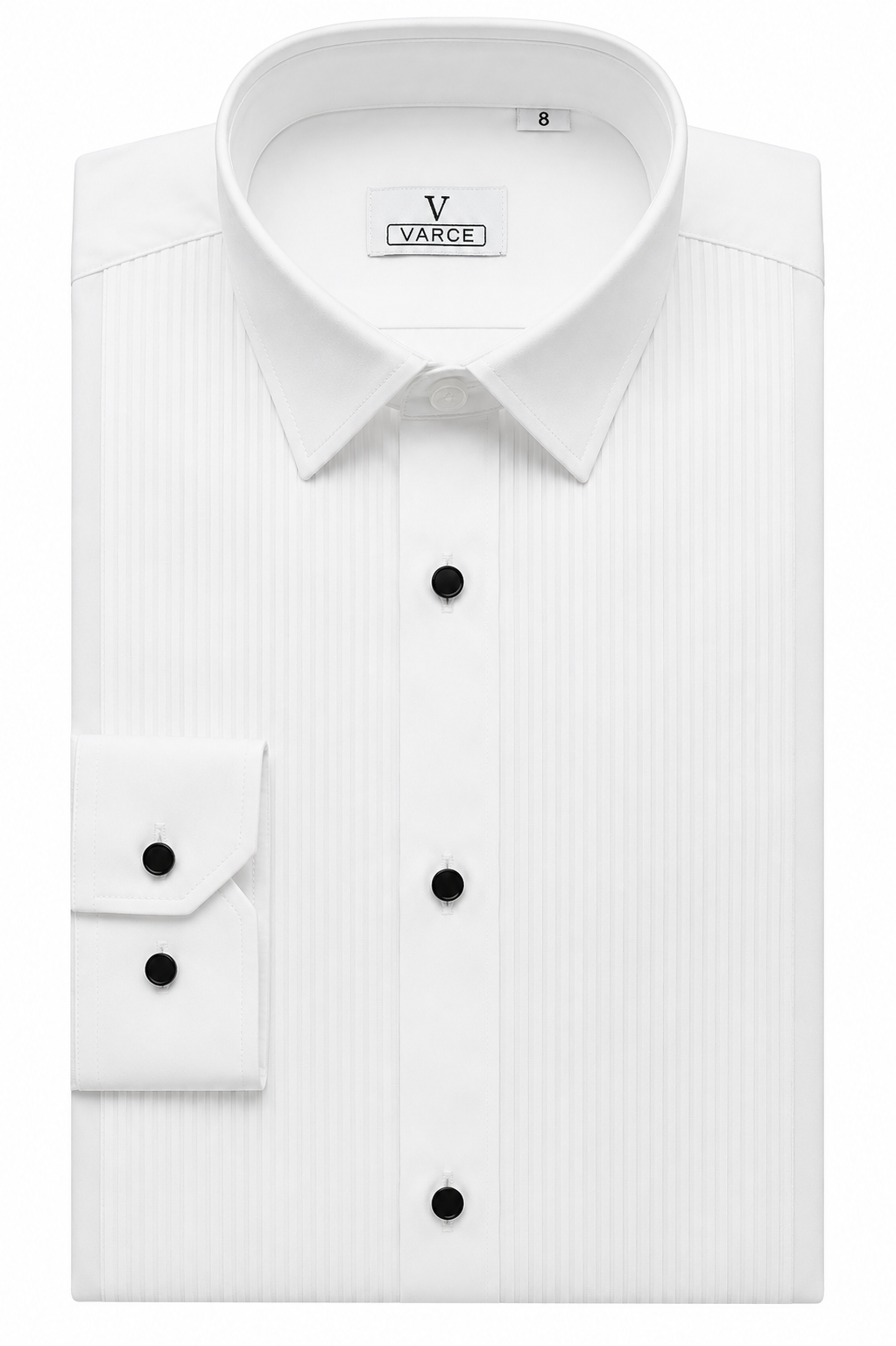 ### Boys Dinner Shirt – Wing Collar & Standard Point Collar
Complete your young gentleman's formal look with the **Boys Dinner Shirt**, available in both a classic **Wing Collar** and **Standard Point Collar**. Designed for weddings, black-tie events, school formals and special occasions, this premium dress shirt offers timeless elegance with a comfortable fit.
Crafted from a soft, easy-care fabric, the shirt features a **pleated front bib** for a refined formal finish and **contrasting black buttons** th