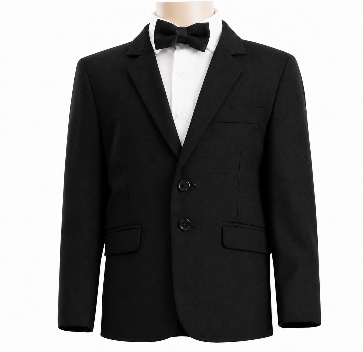 ### James Fine Twill Boys Jacket
A timeless choice for weddings, school formals and special occasions, the James Fine Twill Jacket offers a smart, tailored look for young gentlemen. Crafted from a smooth fine-twill fabric, it is available in classic Navy and Black.
Pair it with the matching James Fine Twill Trouser for a polished two-piece suit, or add the coordinating vest for a complete three-piece look. Easy to style with a crisp shirt, tie or bow tie for any formal event.