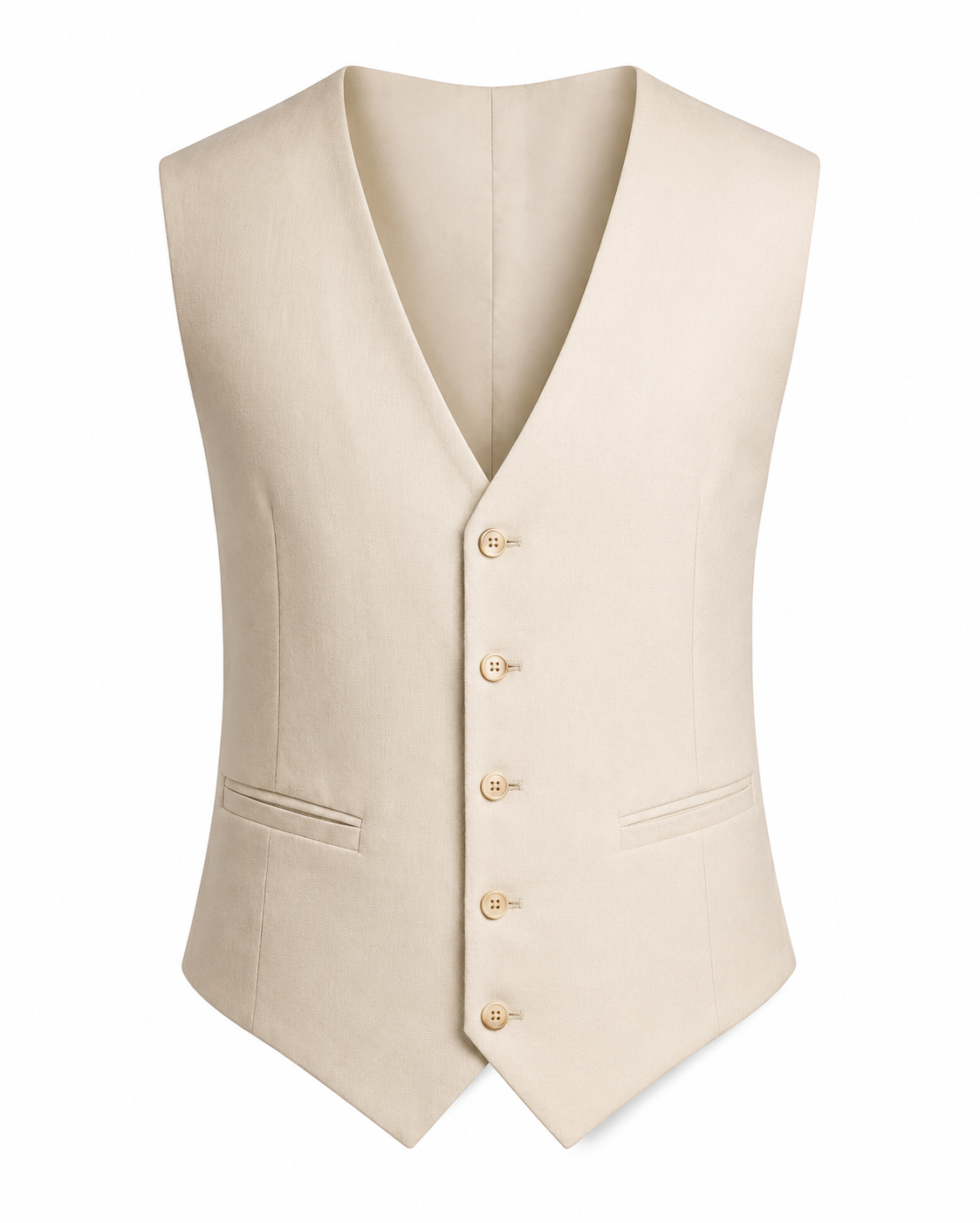 ### Orlando Linen Blend Vest – Cream
Complete your formal look with the **Orlando Linen Blend Vest** in Cream. Designed to perfectly complement the matching **Orlando Cream Suit**, this tailored vest adds timeless sophistication while offering lightweight comfort. The premium linen blend fabric delivers a soft texture and refined finish, making it an ideal choice for warm-weather weddings, beach ceremonies, garden celebrations, and race days.
Wear it as part of the complete three-piece suit or style it wi