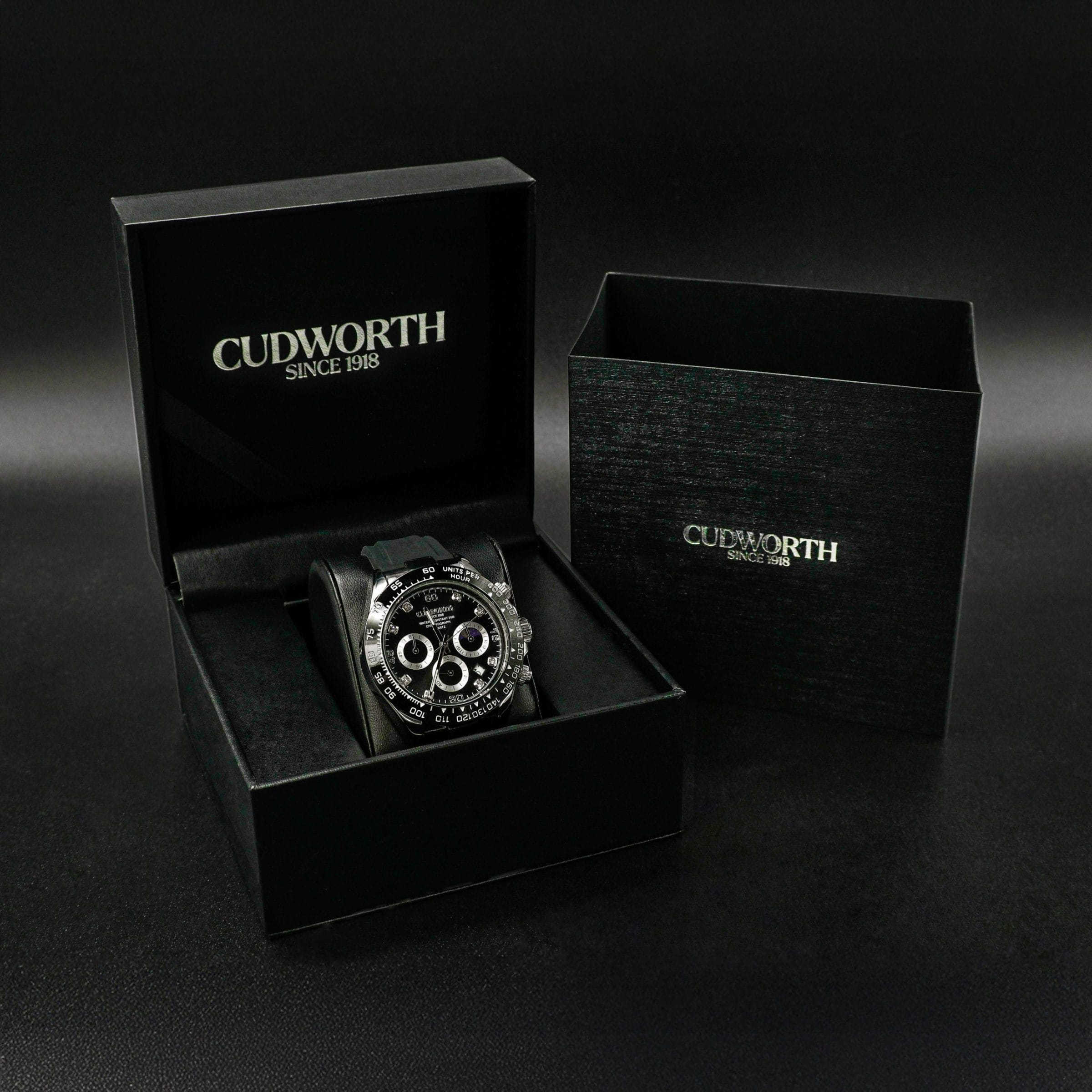 Cudworth Apex Chronograph Jet Black & Silicone
