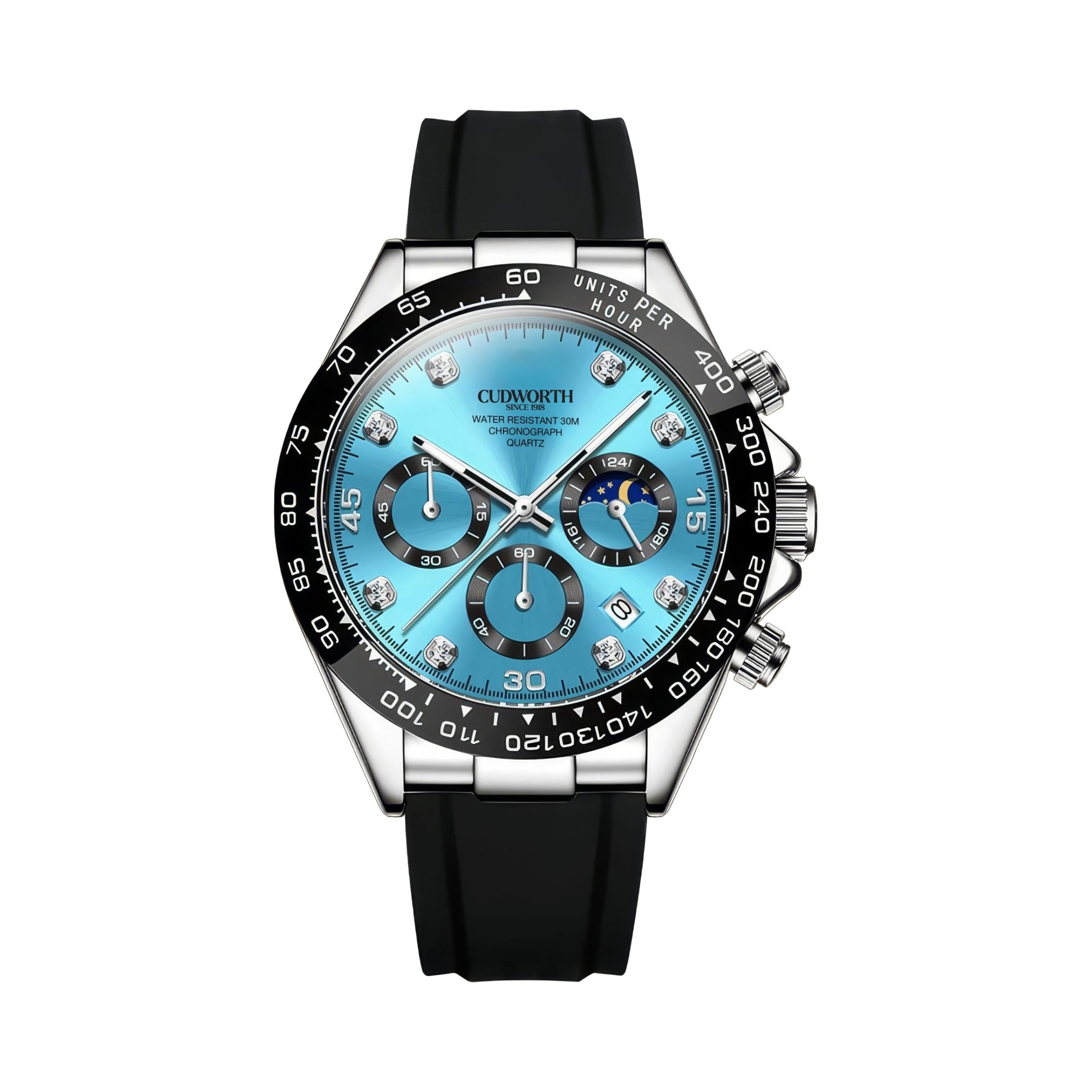 Cudworth Apex Chronograph Turquoise & Silicone