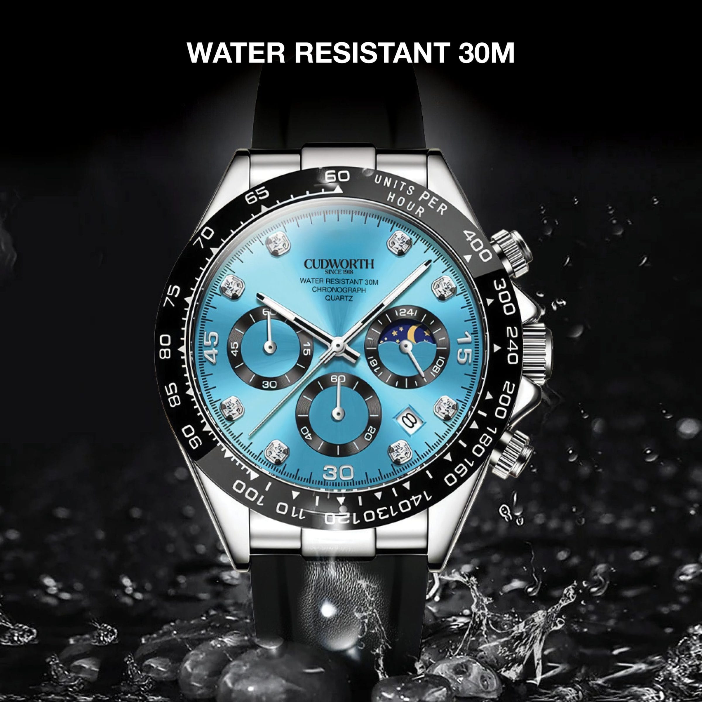 Cudworth Apex Chronograph Turquoise & Silicone