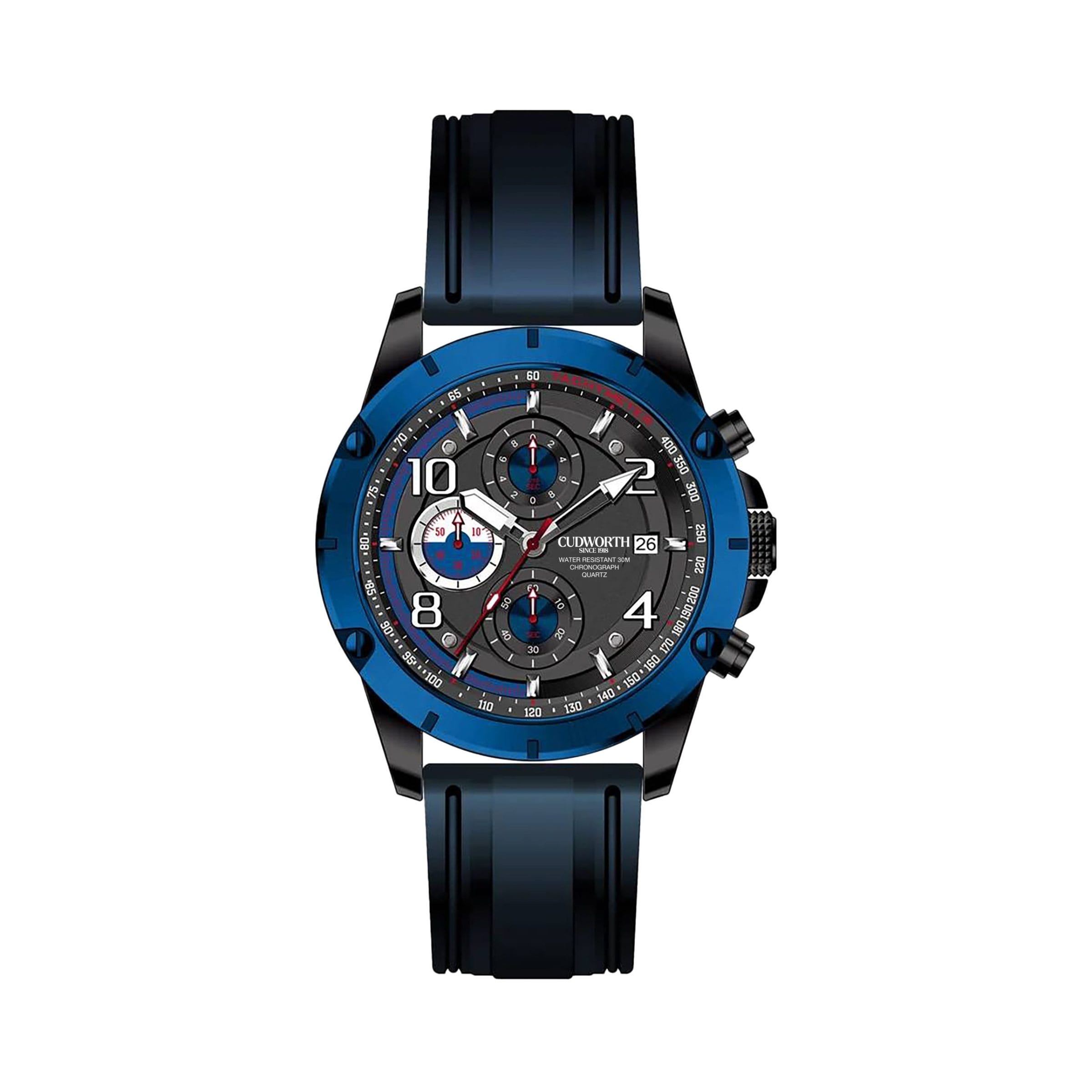 Cudworth Velocity Chronograph, Blue Black & Silicone