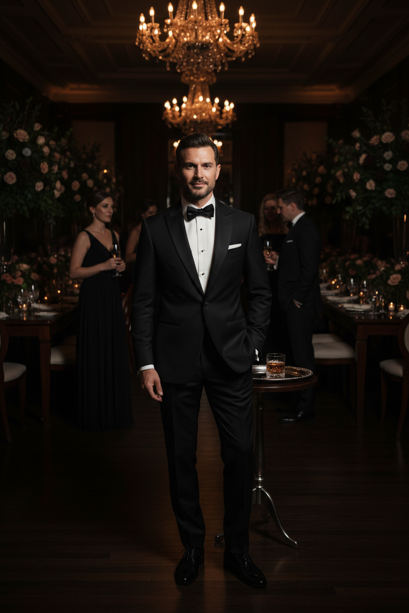 Man in tuxedo at a wedding