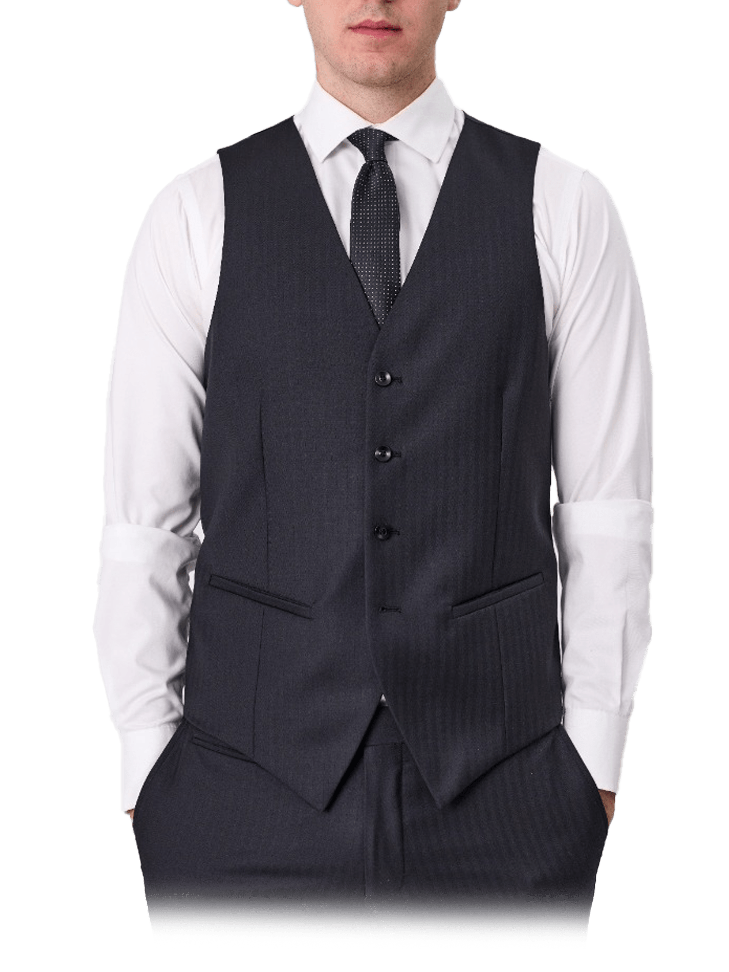 Saul Waist Coat - Herringbone - Harrys for Menswear