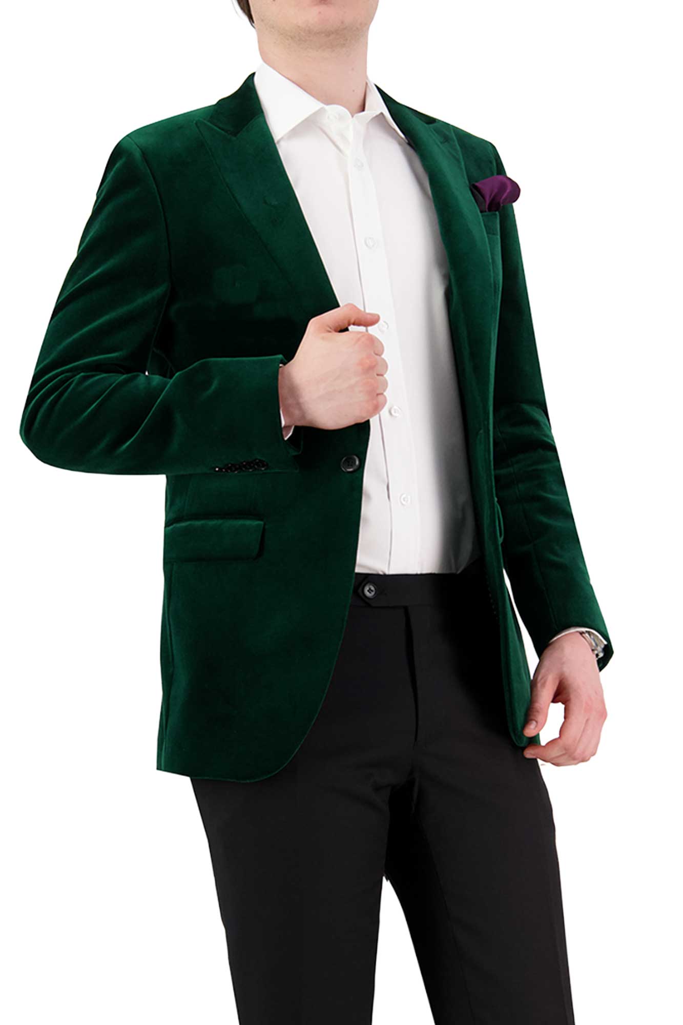 Jonah-JV9 Green Velvet Sports Coat - Harrys for Menswear